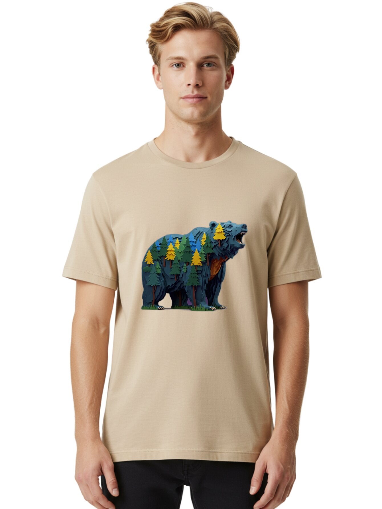 Bear-With-Trees Men'S Graphic Tee, 100% Cotton, Comfortable Casual Summer Wear, Machine Washable, Vintage Camera, Old Camera, Antique Camera, Black Camera, Classic Photography, Photography Equipment, Nostalgic Device, Film Camera, Camera Art Bap127 21