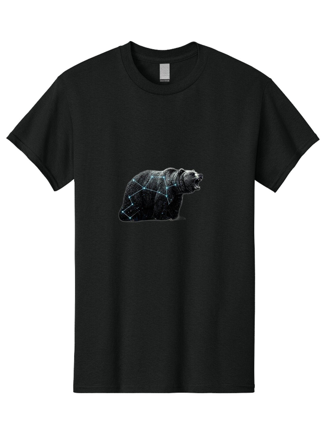 Black-Bear-Constellation Men'S Graphic Tee, 100% Cotton, Comfortable Casual Summer Wear, Machine Washable, Vintage Camera, Old Camera, Antique Camera, Black Camera, Classic Photography, Photography Equipment, Nostalgic Device, Film Camera, Bap133 10