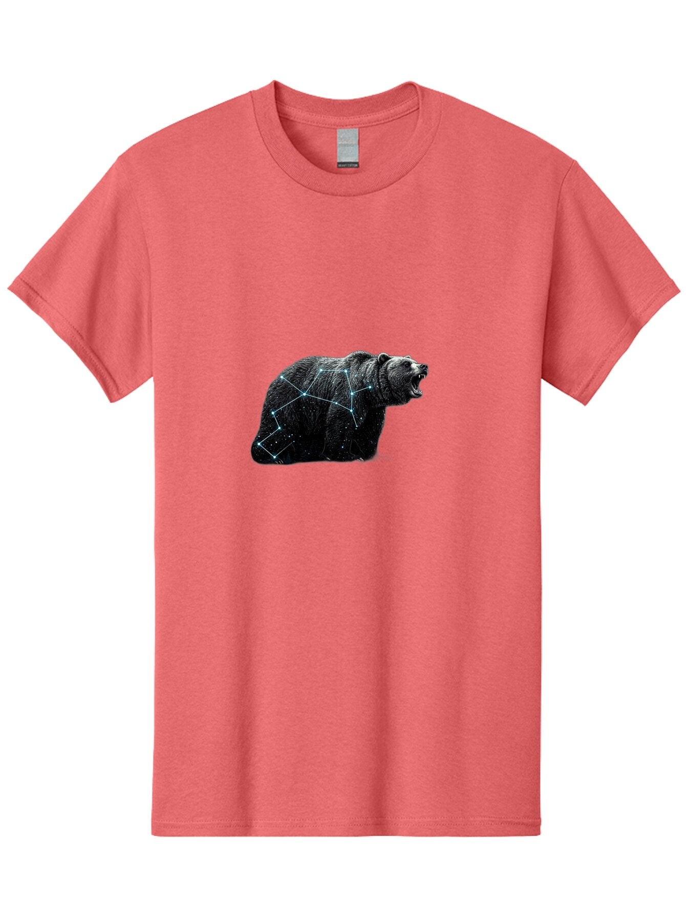 Black-Bear-Constellation Men'S Graphic Tee, 100% Cotton, Comfortable Casual Summer Wear, Machine Washable, Vintage Camera, Old Camera, Antique Camera, Black Camera, Classic Photography, Photography Equipment, Nostalgic Device, Film Camera, Bap133 7