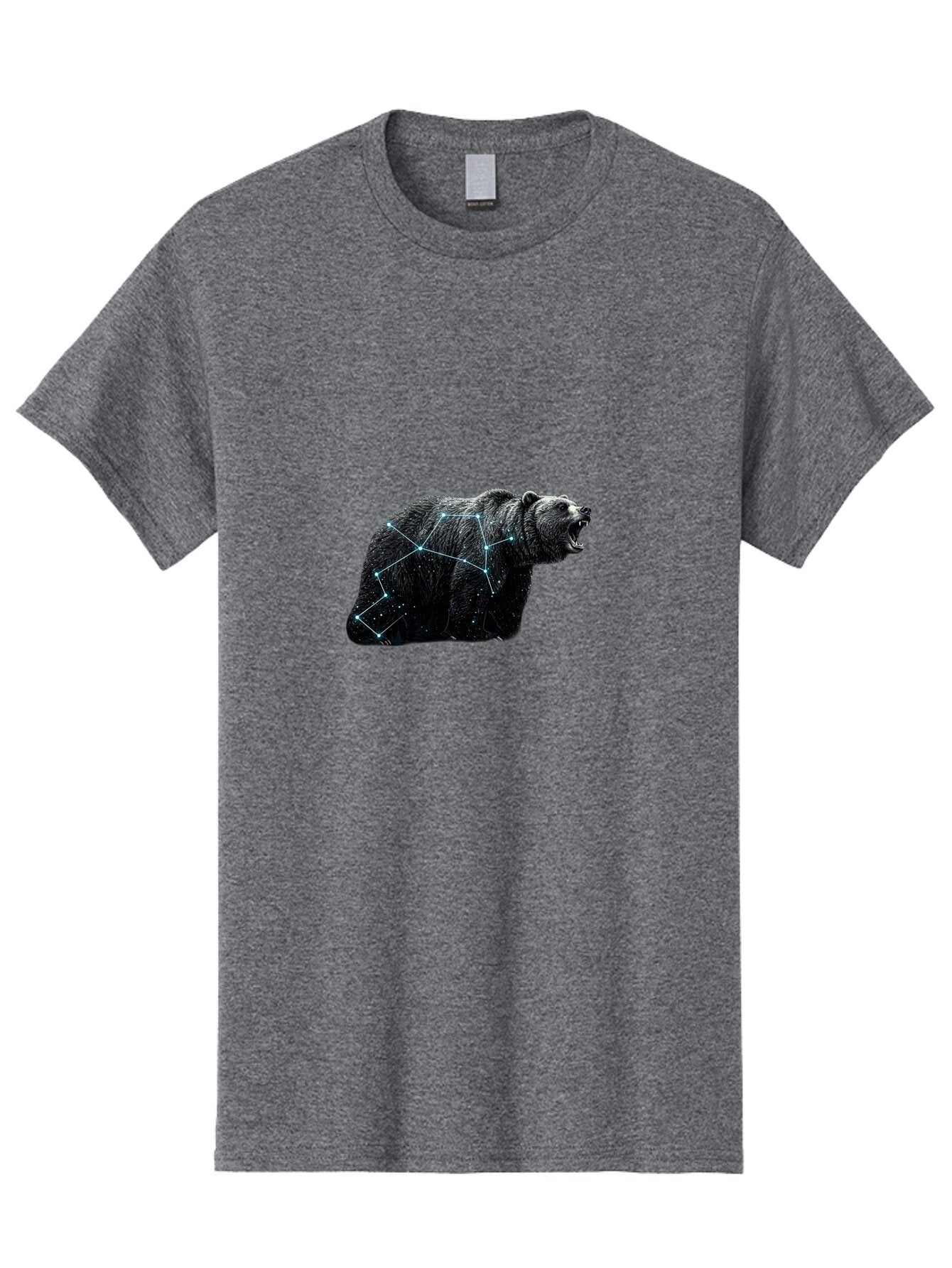 Black-Bear-Constellation Men'S Graphic Tee, 100% Cotton, Comfortable Casual Summer Wear, Machine Washable, Vintage Camera, Old Camera, Antique Camera, Black Camera, Classic Photography, Photography Equipment, Nostalgic Device, Film Camera, Bap133 13