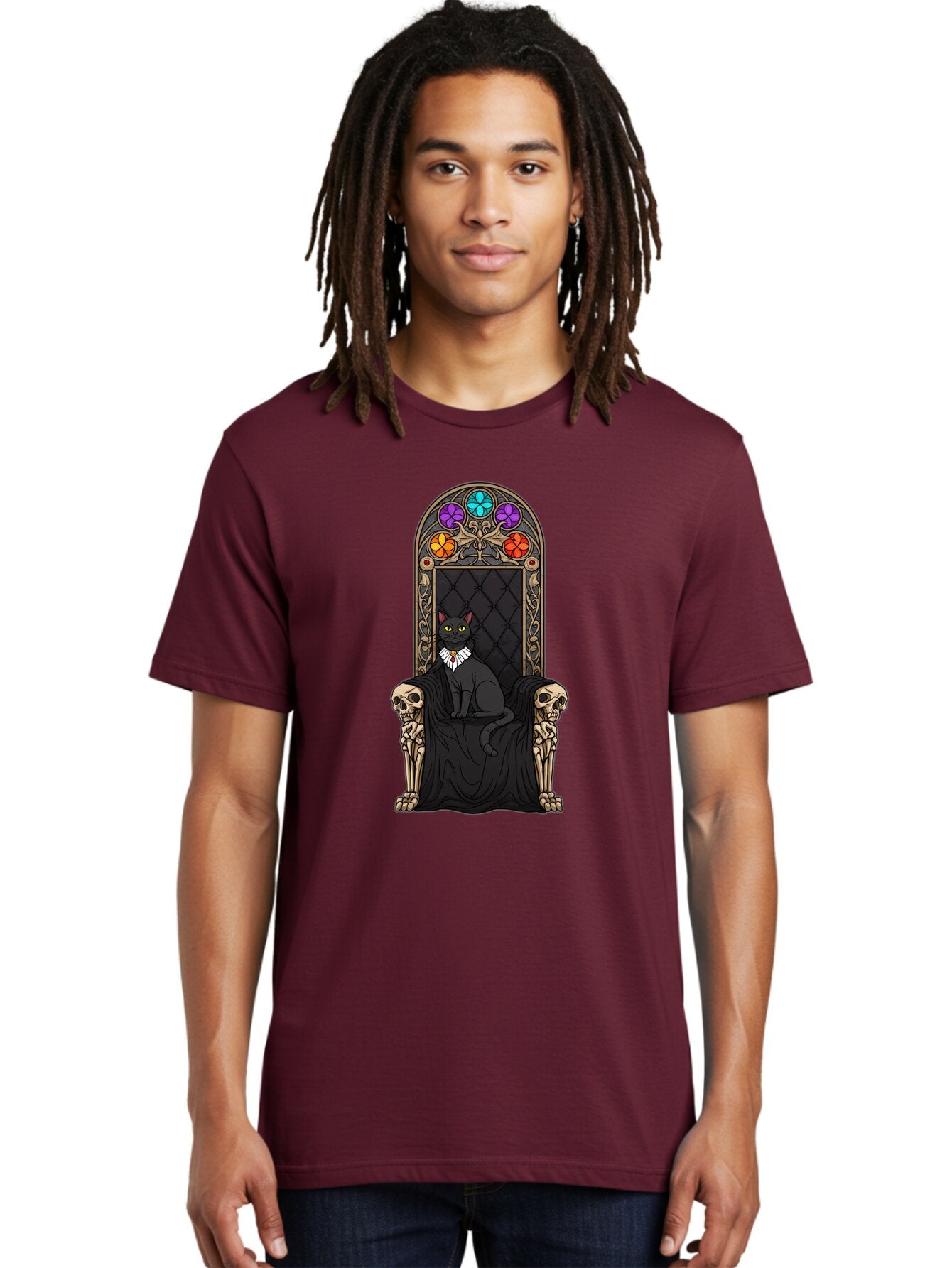 Black-Cat-On-Throne Men'S Graphic Tee, 100% Cotton, Comfortable Casual Summer Wear, Machine Washable, Vintage Camera, Old Camera, Antique Camera, Black Camera, Classic Photography, Photography Equipment, Nostalgic Device, Film Camera, Bap135 17