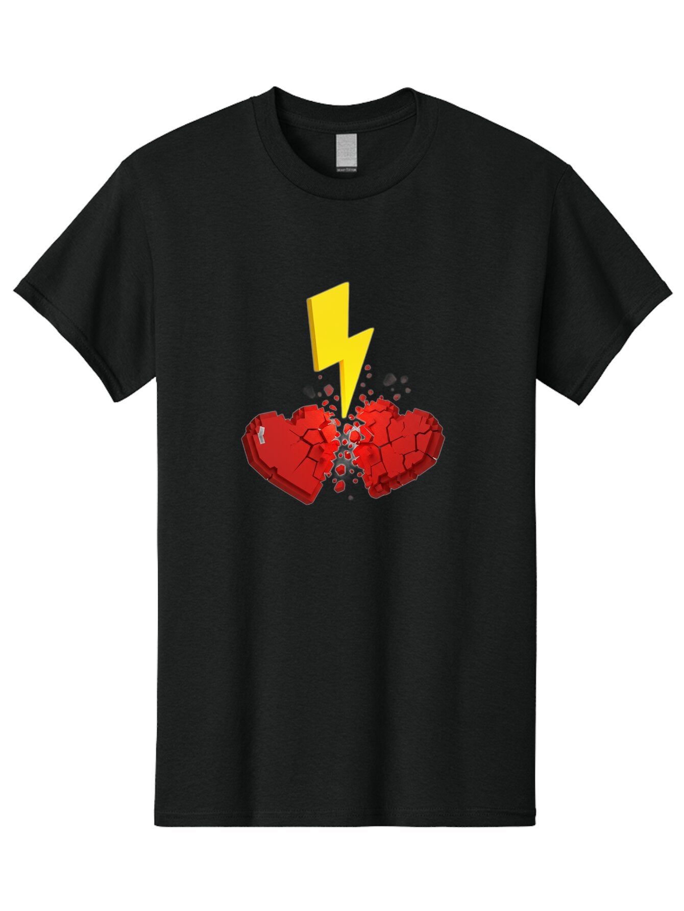 Broken-Heart-With-Lightning Men'S Graphic Tee, 100% Cotton, Comfortable Casual Summer Wear, Machine Washable, Vintage Camera, Old Camera, Antique Camera, Black Camera, Classic Photography, Photography Equipment, Nostalgic Device, Film Camera, Bap154 9