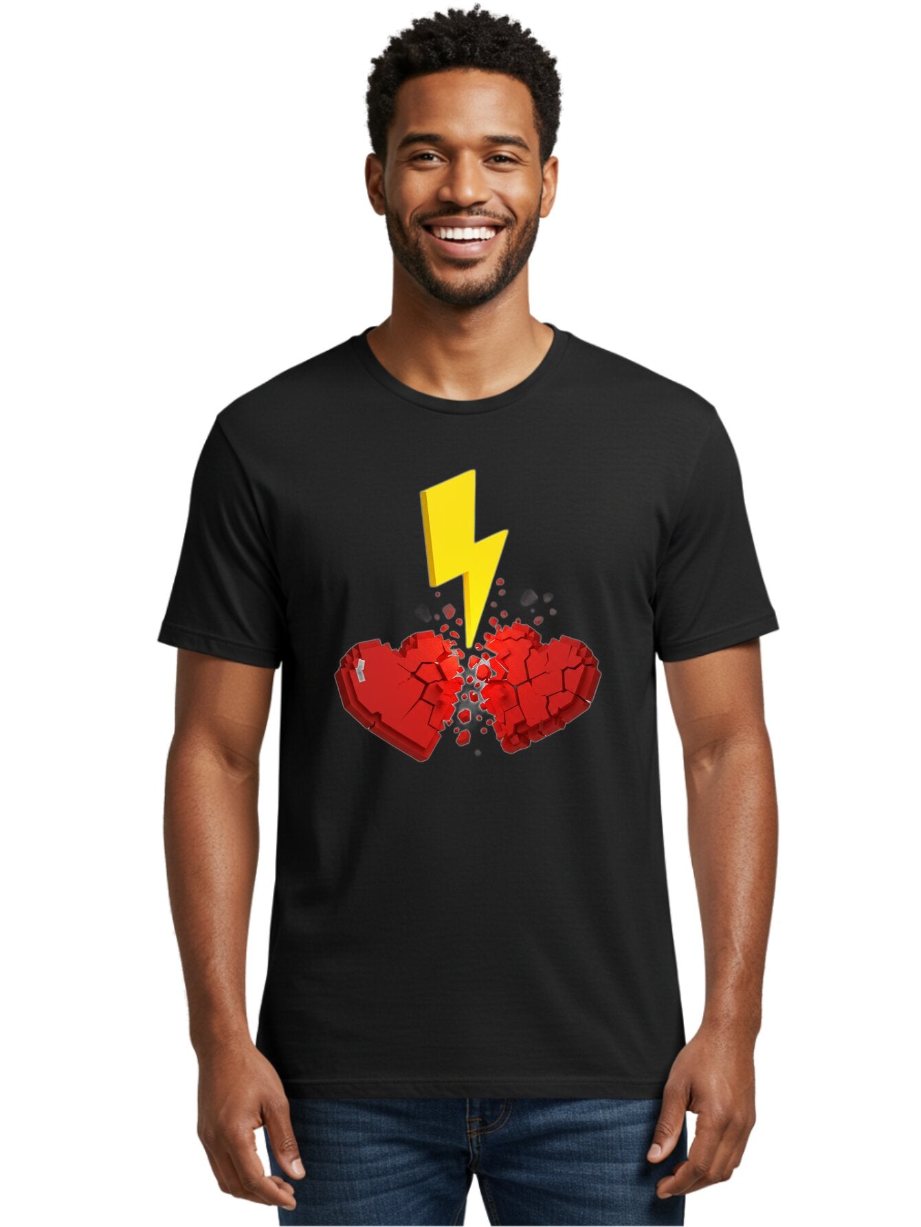 Broken-Heart-With-Lightning Men'S Graphic Tee, 100% Cotton, Comfortable Casual Summer Wear, Machine Washable, Vintage Camera, Old Camera, Antique Camera, Black Camera, Classic Photography, Photography Equipment, Nostalgic Device, Film Camera, Bap154 26