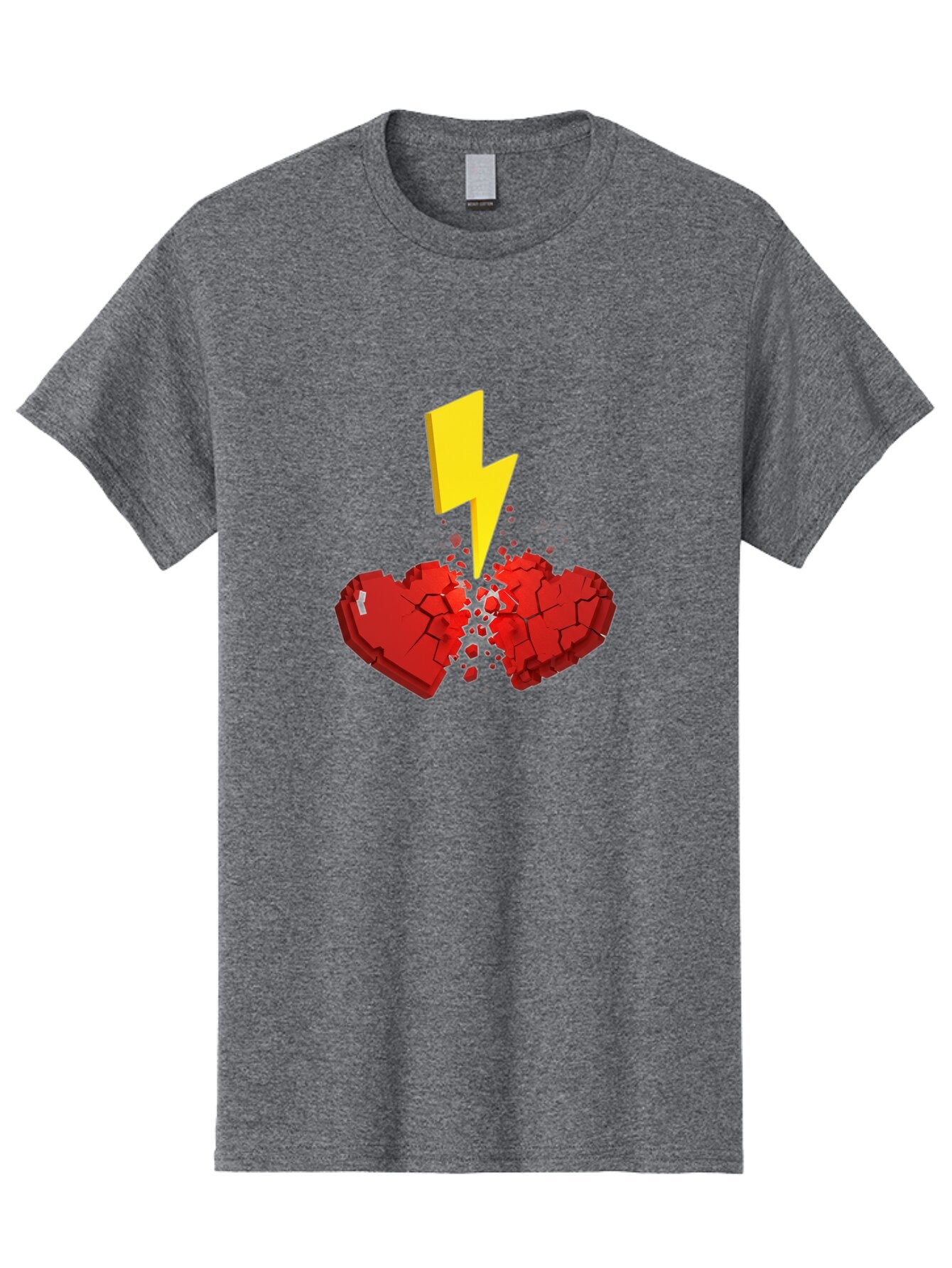 Broken-Heart-With-Lightning Men'S Graphic Tee, 100% Cotton, Comfortable Casual Summer Wear, Machine Washable, Vintage Camera, Old Camera, Antique Camera, Black Camera, Classic Photography, Photography Equipment, Nostalgic Device, Film Camera, Bap154