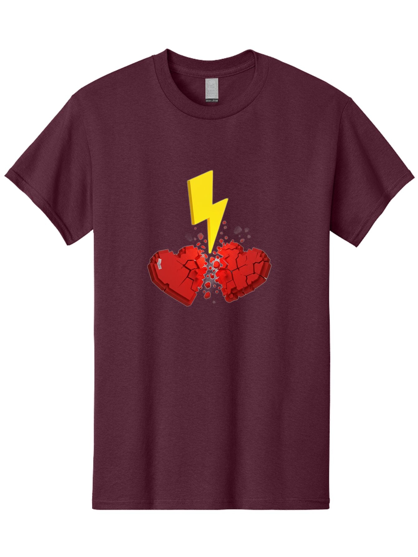Broken-Heart-With-Lightning Men'S Graphic Tee, 100% Cotton, Comfortable Casual Summer Wear, Machine Washable, Vintage Camera, Old Camera, Antique Camera, Black Camera, Classic Photography, Photography Equipment, Nostalgic Device, Film Camera, Bap154 12
