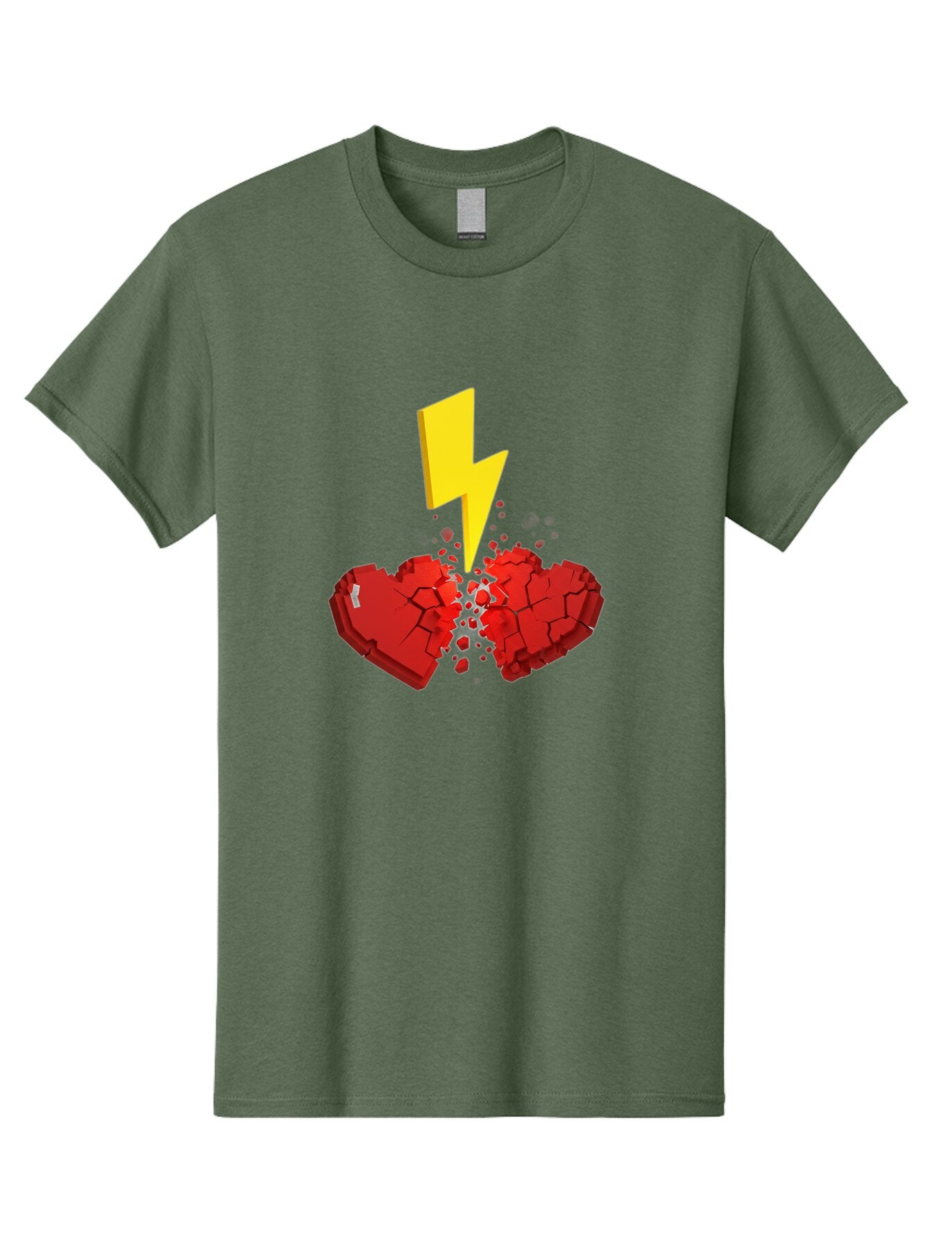 Broken-Heart-With-Lightning Men'S Graphic Tee, 100% Cotton, Comfortable Casual Summer Wear, Machine Washable, Vintage Camera, Old Camera, Antique Camera, Black Camera, Classic Photography, Photography Equipment, Nostalgic Device, Film Camera, Bap154 7