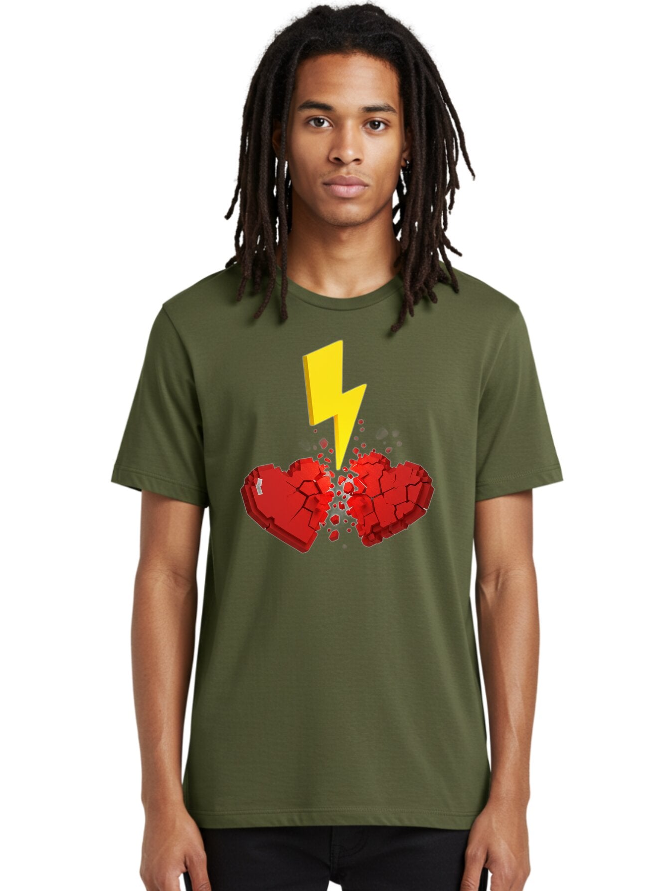 Broken-Heart-With-Lightning Men'S Graphic Tee, 100% Cotton, Comfortable Casual Summer Wear, Machine Washable, Vintage Camera, Old Camera, Antique Camera, Black Camera, Classic Photography, Photography Equipment, Nostalgic Device, Film Camera, Bap154 16
