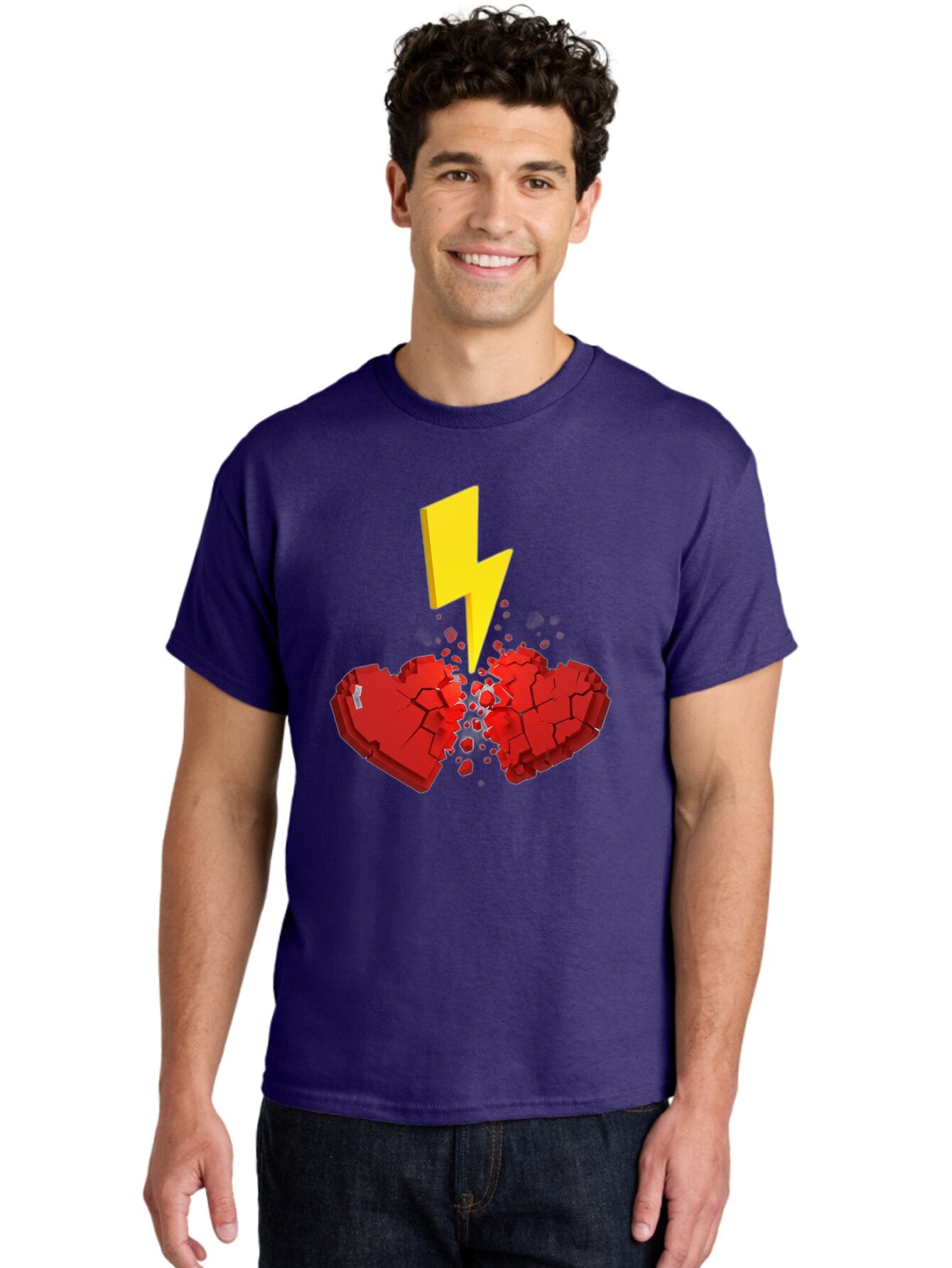 Broken-Heart-With-Lightning Men'S Graphic Tee, 100% Cotton, Comfortable Casual Summer Wear, Machine Washable, Vintage Camera, Old Camera, Antique Camera, Black Camera, Classic Photography, Photography Equipment, Nostalgic Device, Film Camera, Bap154 22