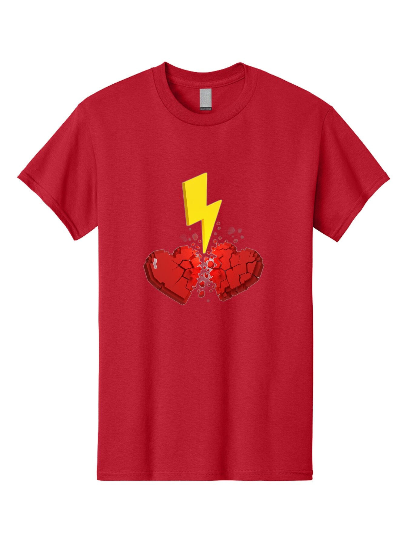 Broken-Heart-With-Lightning Men'S Graphic Tee, 100% Cotton, Comfortable Casual Summer Wear, Machine Washable, Vintage Camera, Old Camera, Antique Camera, Black Camera, Classic Photography, Photography Equipment, Nostalgic Device, Film Camera, Bap154 4