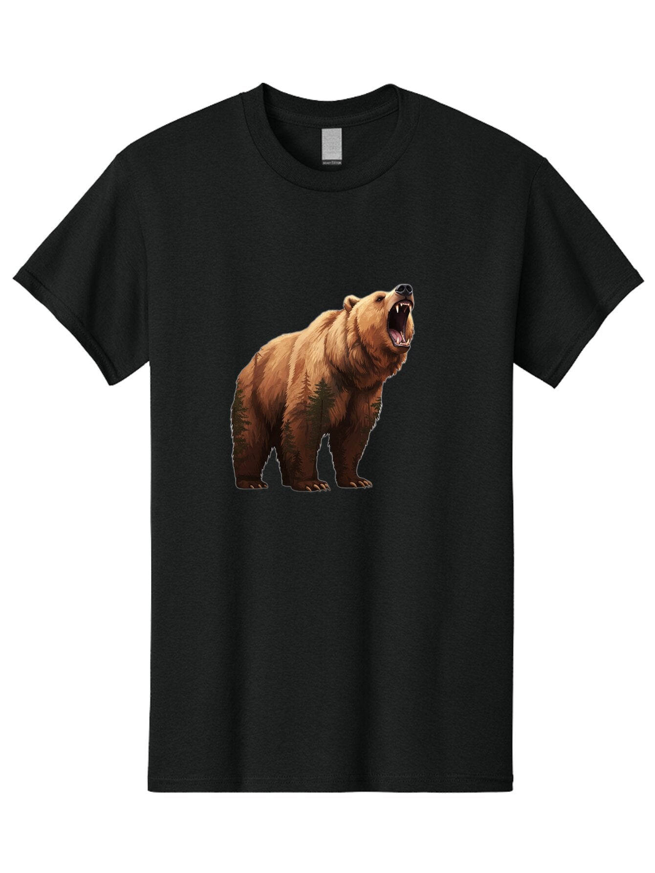 Brown-Bear-Roaring Men'S Graphic Tee, 100% Cotton, Comfortable Casual Summer Wear, Machine Washable, Vintage Camera, Old Camera, Antique Camera, Black Camera, Classic Photography, Photography Equipment, Nostalgic Device, Film Camera, Bap157 14