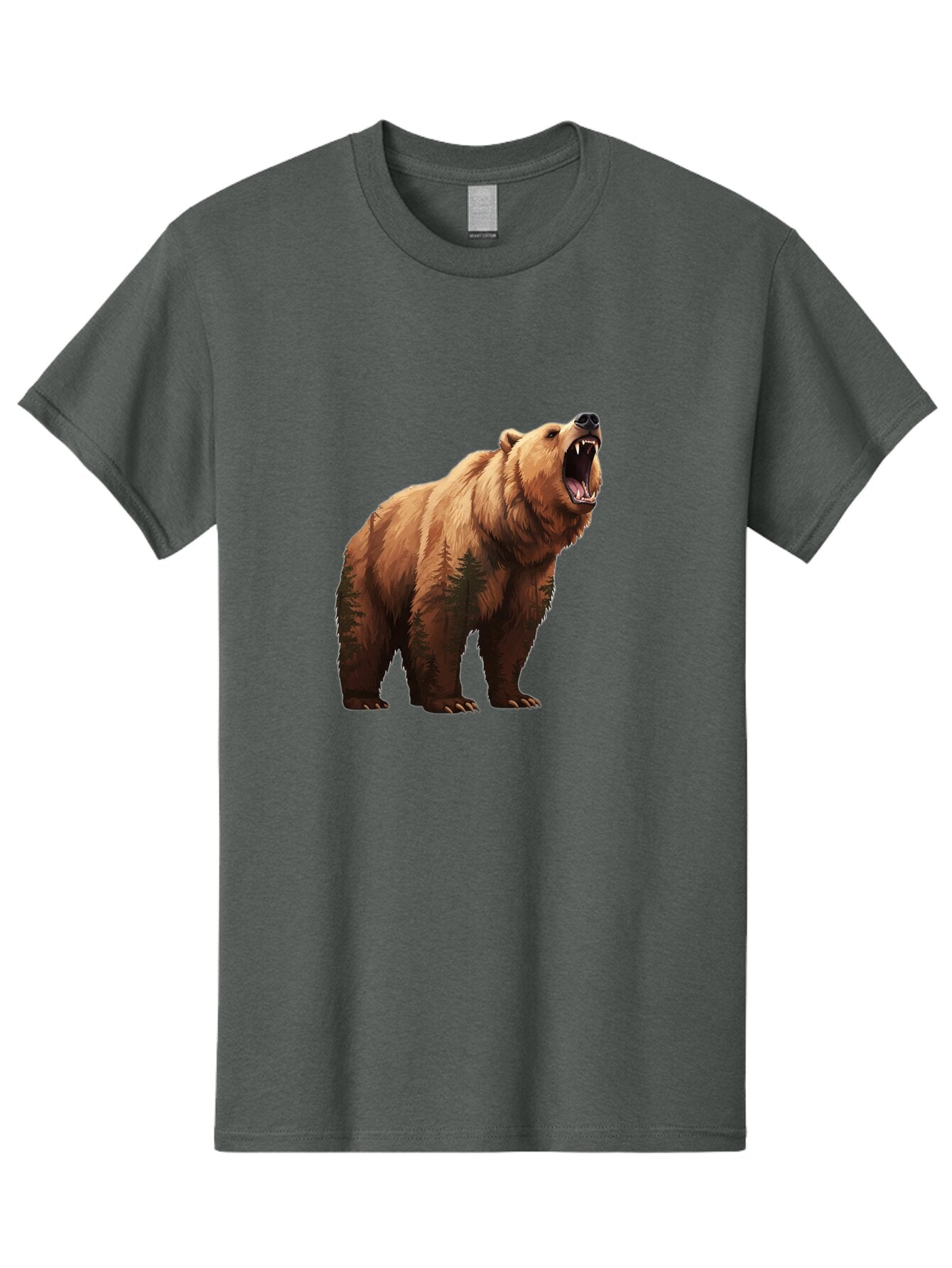Brown-Bear-Roaring Men'S Graphic Tee, 100% Cotton, Comfortable Casual Summer Wear, Machine Washable, Vintage Camera, Old Camera, Antique Camera, Black Camera, Classic Photography, Photography Equipment, Nostalgic Device, Film Camera, Bap157 5