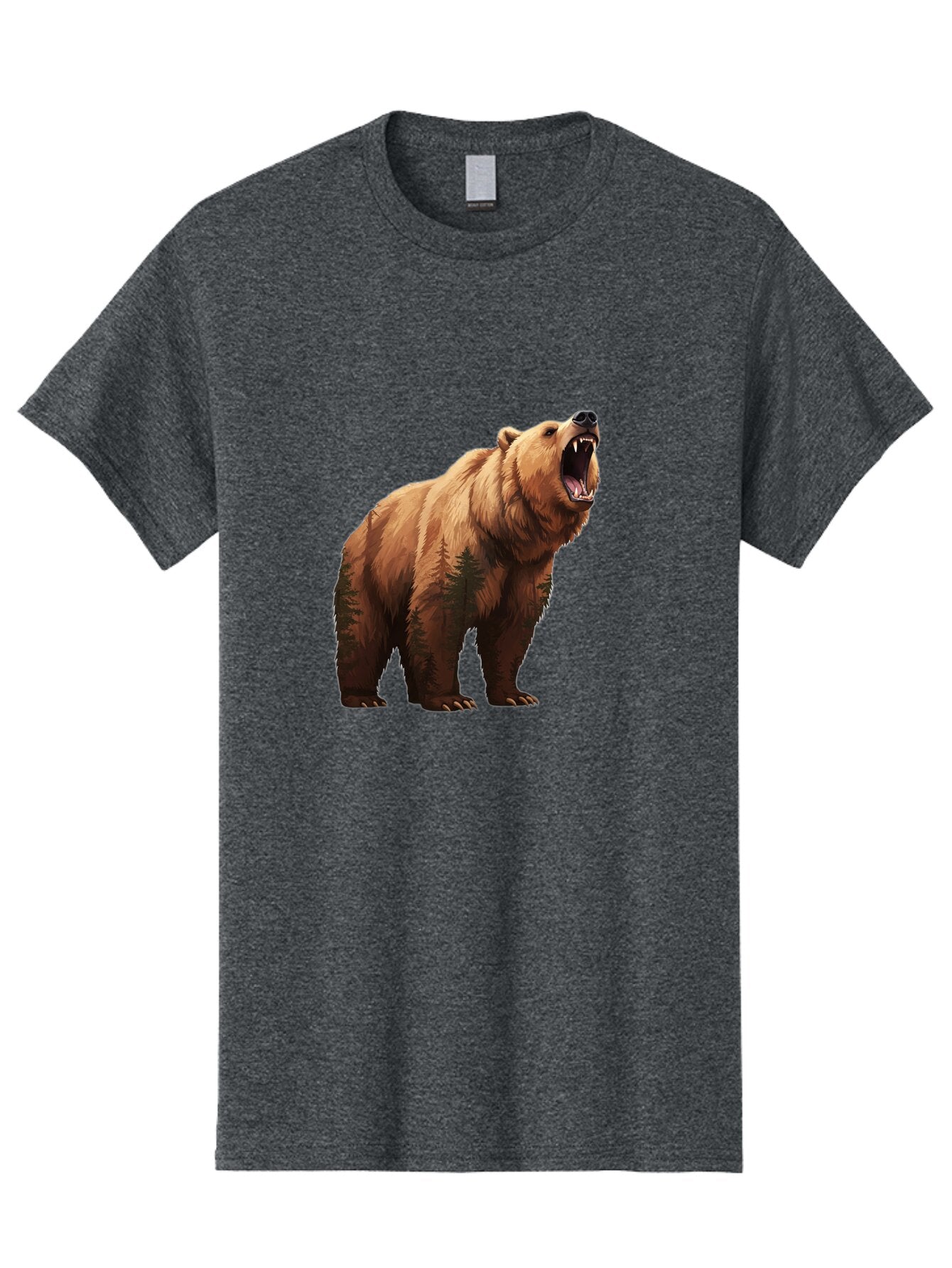 Brown-Bear-Roaring Men'S Graphic Tee, 100% Cotton, Comfortable Casual Summer Wear, Machine Washable, Vintage Camera, Old Camera, Antique Camera, Black Camera, Classic Photography, Photography Equipment, Nostalgic Device, Film Camera, Bap157 15