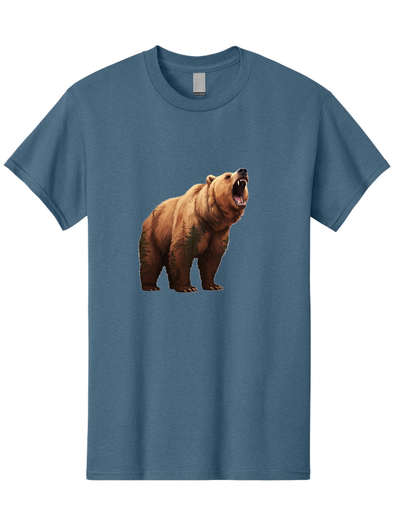 Brown-Bear-Roaring Men'S Graphic Tee, 100% Cotton, Comfortable Casual Summer Wear, Machine Washable, Vintage Camera, Old Camera, Antique Camera, Black Camera, Classic Photography, Photography Equipment, Nostalgic Device, Film Camera, Bap157