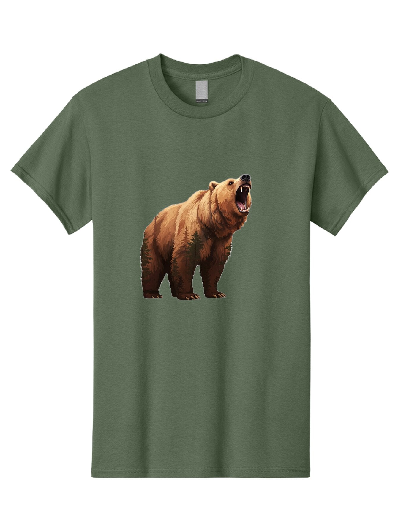 Brown-Bear-Roaring Men'S Graphic Tee, 100% Cotton, Comfortable Casual Summer Wear, Machine Washable, Vintage Camera, Old Camera, Antique Camera, Black Camera, Classic Photography, Photography Equipment, Nostalgic Device, Film Camera, Bap157 6