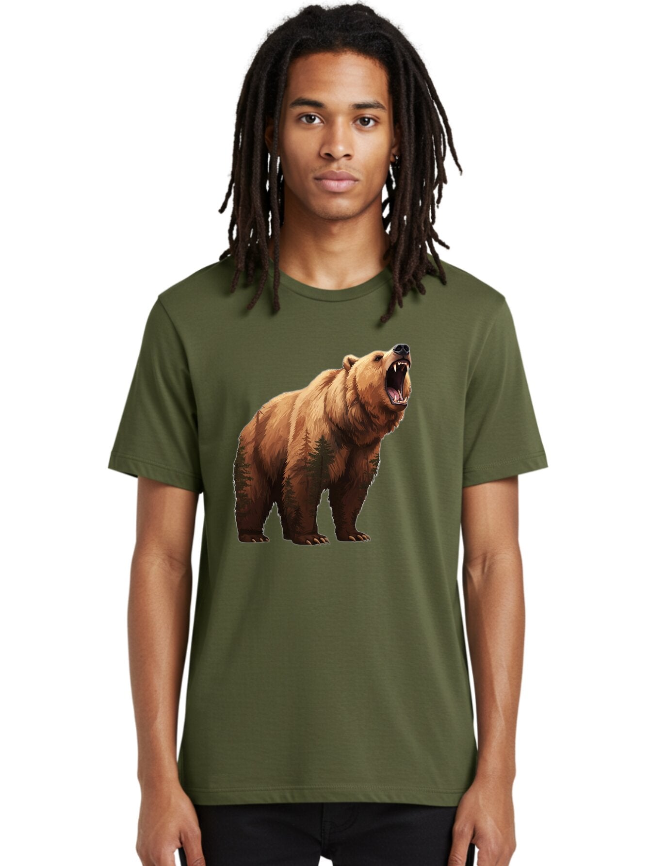 Brown-Bear-Roaring Men'S Graphic Tee, 100% Cotton, Comfortable Casual Summer Wear, Machine Washable, Vintage Camera, Old Camera, Antique Camera, Black Camera, Classic Photography, Photography Equipment, Nostalgic Device, Film Camera, Bap157 24