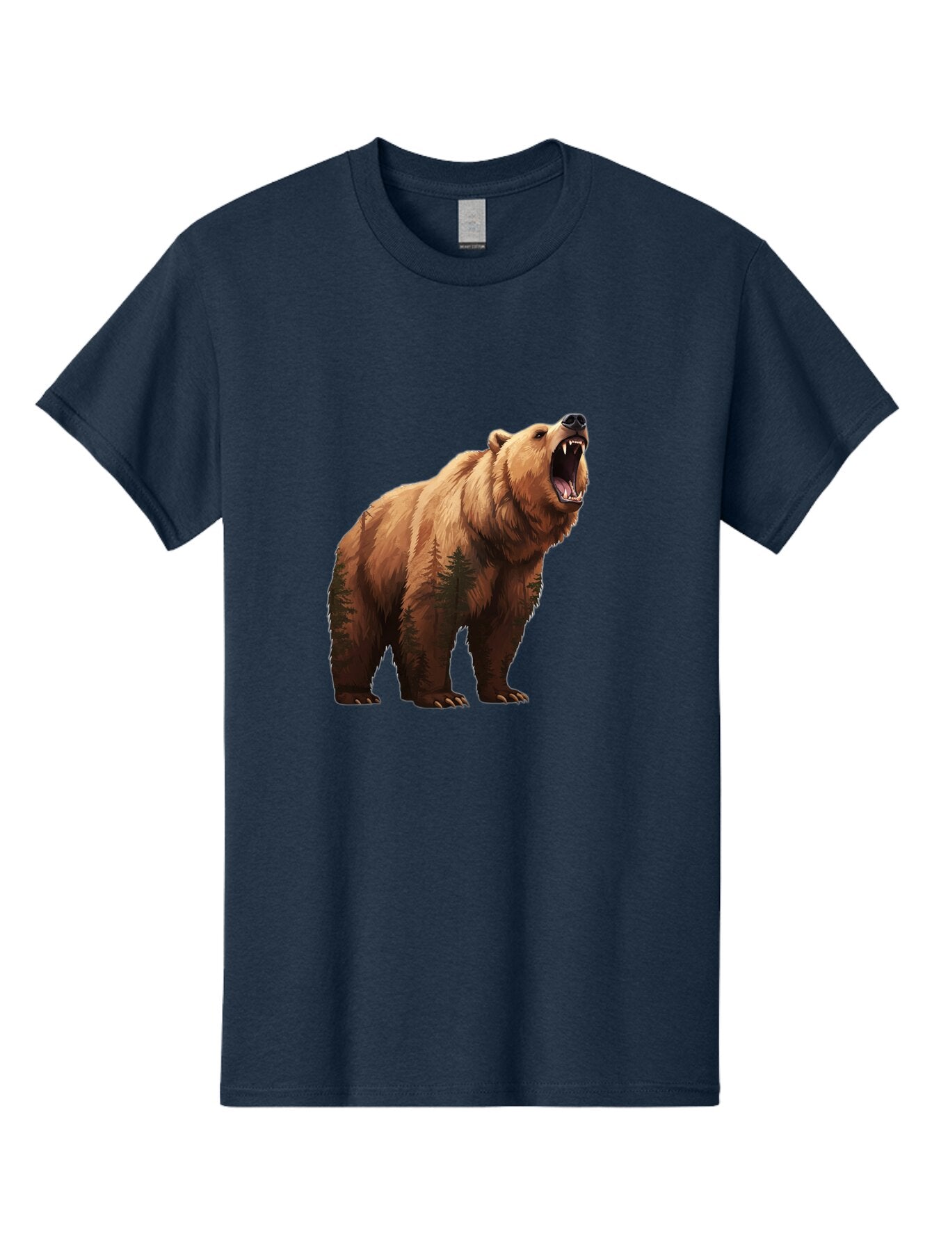 Brown-Bear-Roaring Men'S Graphic Tee, 100% Cotton, Comfortable Casual Summer Wear, Machine Washable, Vintage Camera, Old Camera, Antique Camera, Black Camera, Classic Photography, Photography Equipment, Nostalgic Device, Film Camera, Bap157