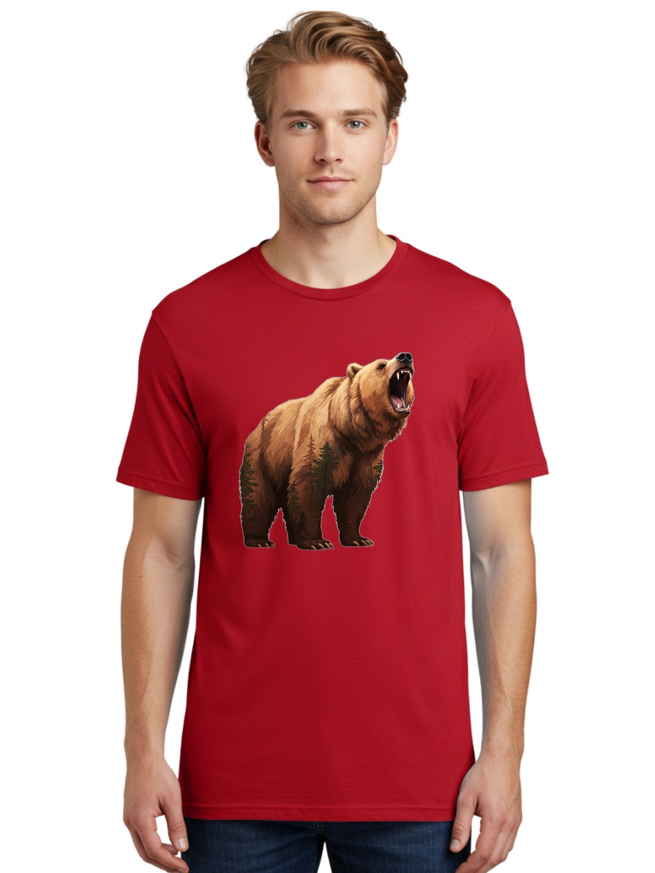 Brown-Bear-Roaring Men'S Graphic Tee, 100% Cotton, Comfortable Casual Summer Wear, Machine Washable, Vintage Camera, Old Camera, Antique Camera, Black Camera, Classic Photography, Photography Equipment, Nostalgic Device, Film Camera, Bap157 26
