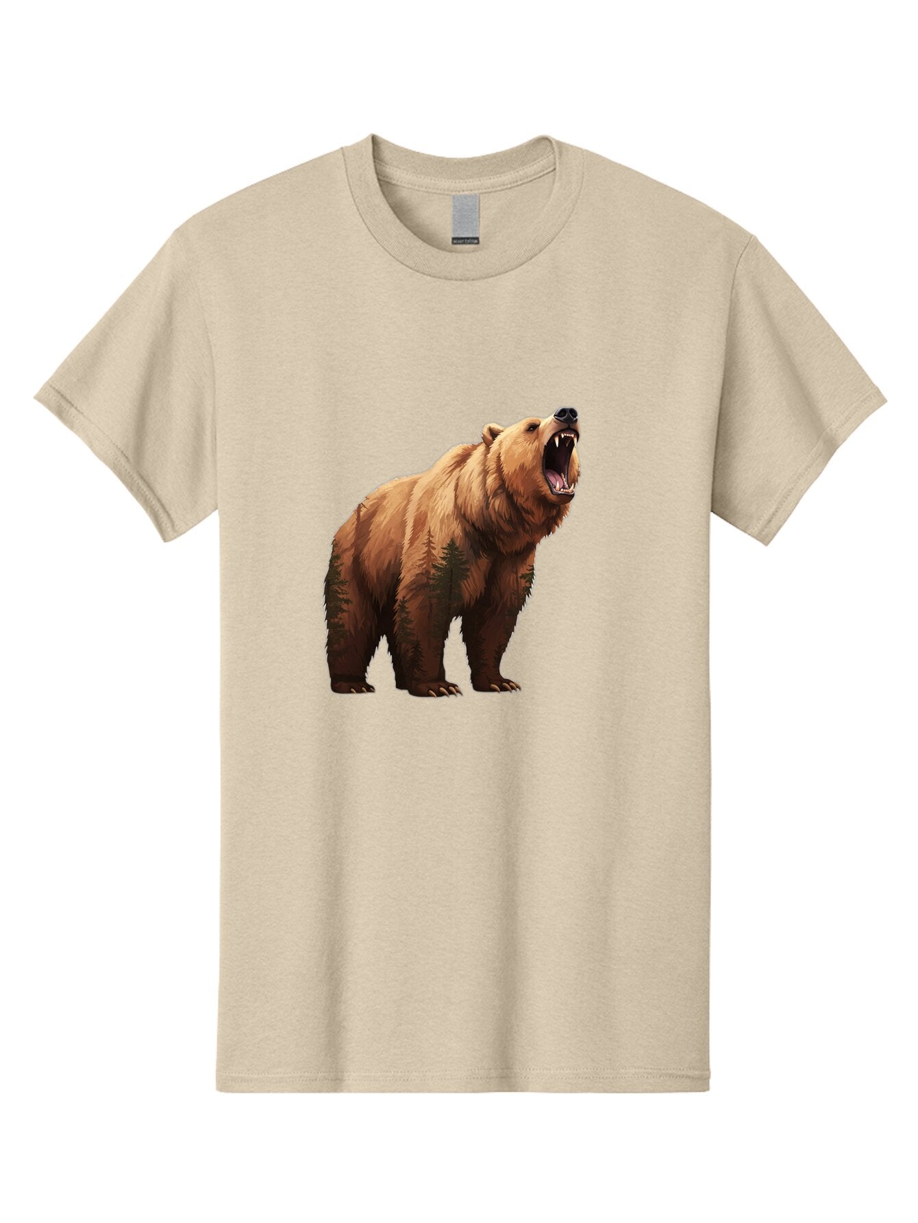 Brown-Bear-Roaring Men'S Graphic Tee, 100% Cotton, Comfortable Casual Summer Wear, Machine Washable, Vintage Camera, Old Camera, Antique Camera, Black Camera, Classic Photography, Photography Equipment, Nostalgic Device, Film Camera, Bap157 8
