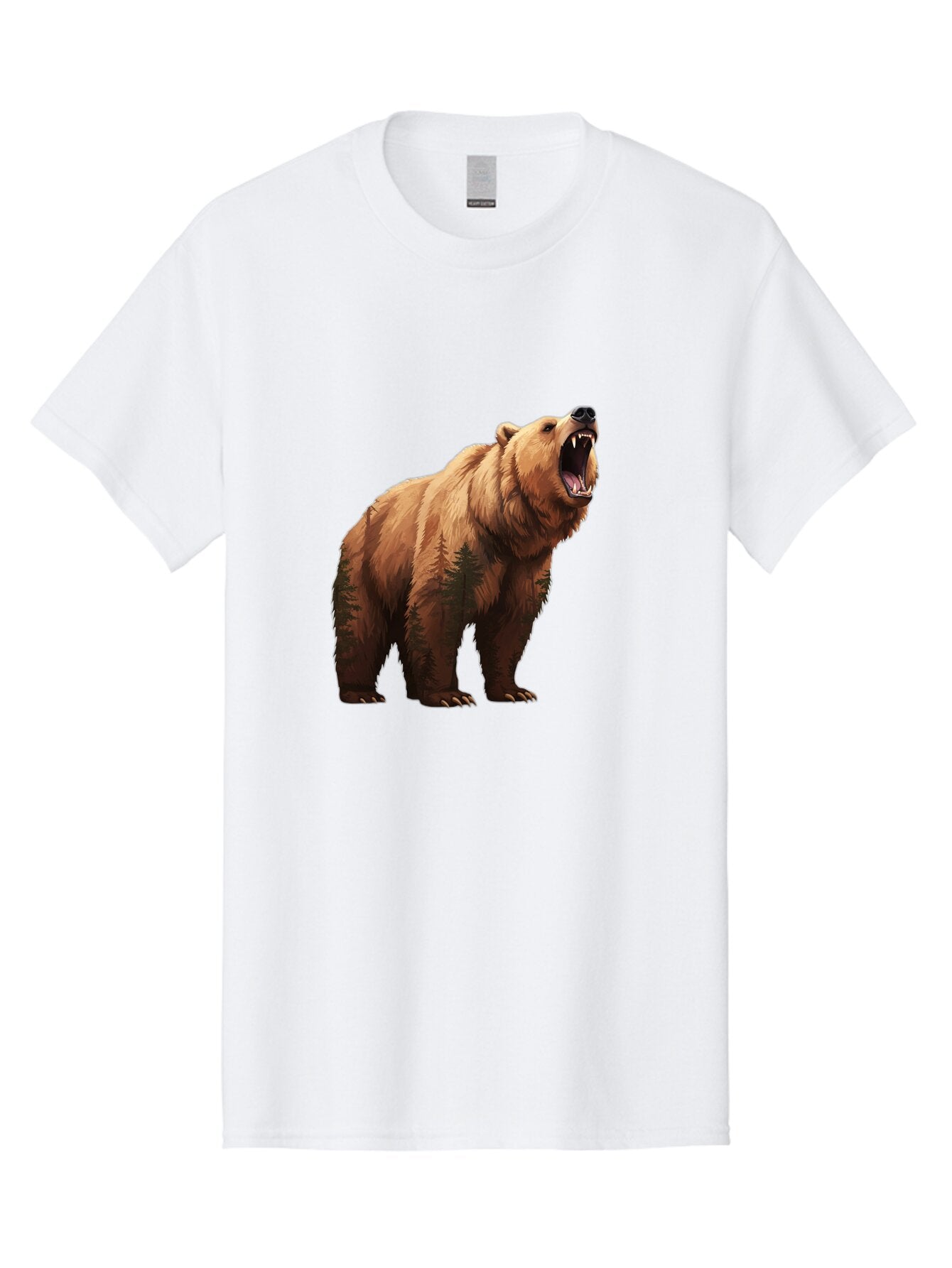 Brown-Bear-Roaring Men'S Graphic Tee, 100% Cotton, Comfortable Casual Summer Wear, Machine Washable, Vintage Camera, Old Camera, Antique Camera, Black Camera, Classic Photography, Photography Equipment, Nostalgic Device, Film Camera, Bap157 3