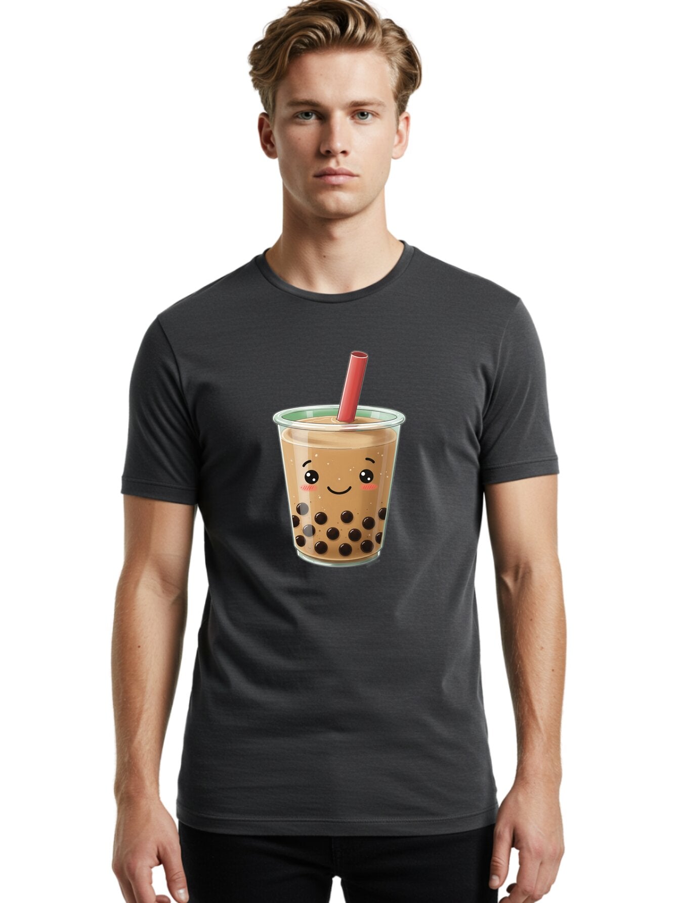 Bubble-Tea-3 Men'S Graphic Tee, 100% Cotton, Comfortable Casual Summer Wear, Machine Washable, Vintage Camera, Old Camera, Antique Camera, Black Camera, Classic Photography, Photography Equipment, Nostalgic Device, Film Camera, Camera Art Bap165 27