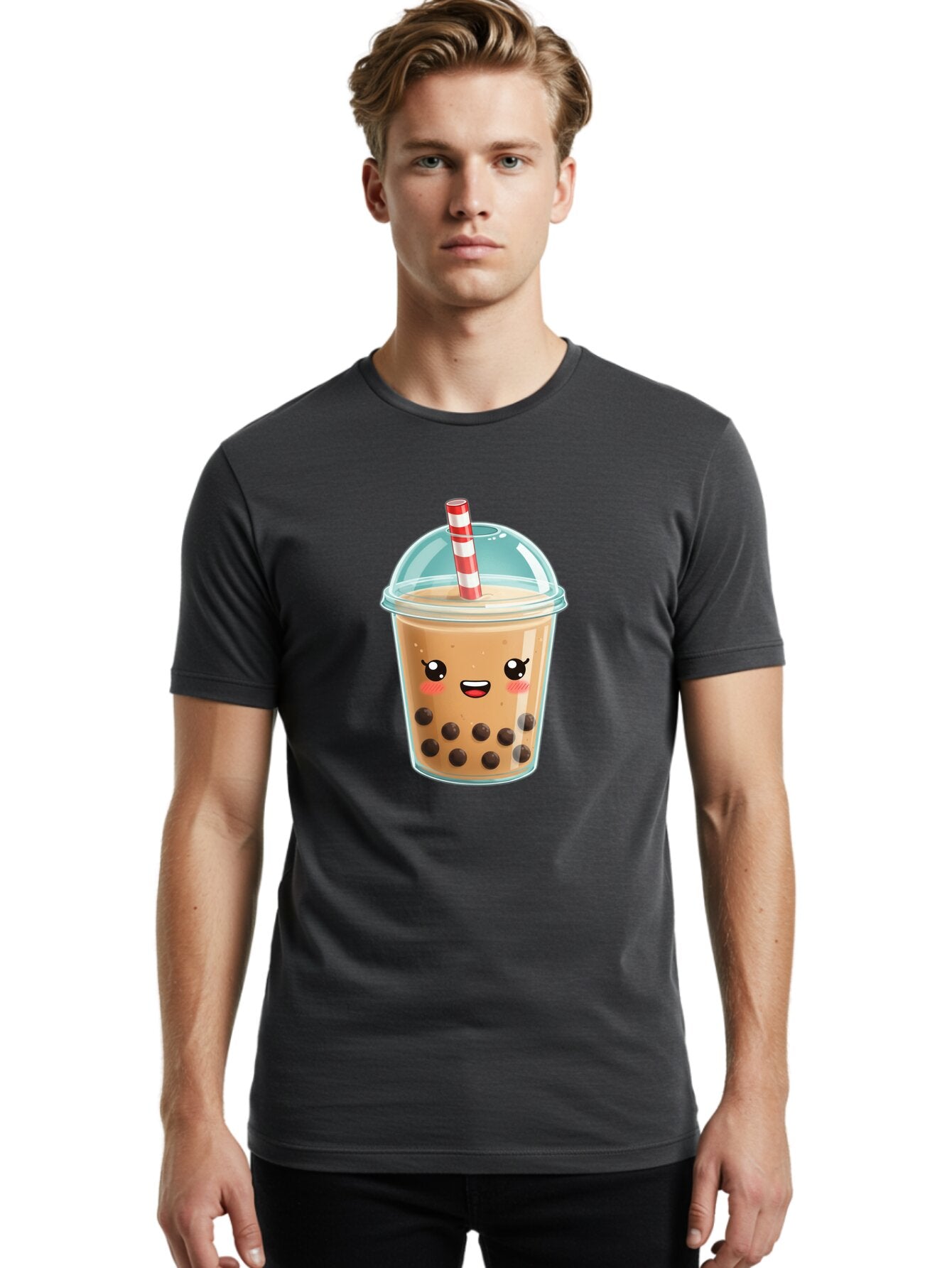 Bubble-Tea-7 Men'S Graphic Tee, 100% Cotton, Comfortable Casual Summer Wear, Machine Washable, Vintage Camera, Old Camera, Antique Camera, Black Camera, Classic Photography, Photography Equipment, Nostalgic Device, Film Camera, Camera Art Bap169 24