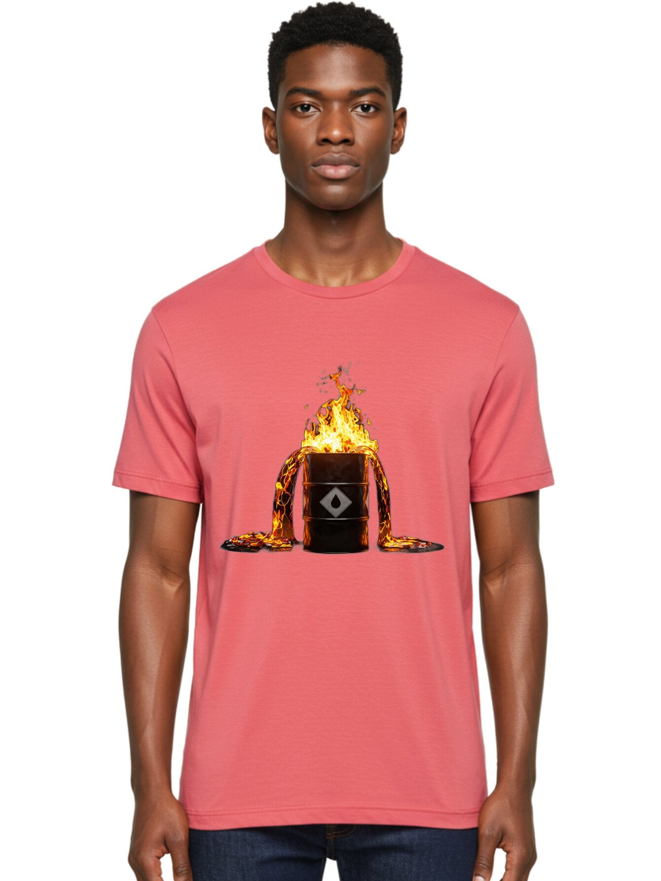 Burning-Oil-Drum-1 Men'S Graphic Tee, 100% Cotton, Comfortable Casual Summer Wear, Machine Washable, Vintage Camera, Old Camera, Antique Camera, Black Camera, Classic Photography, Photography Equipment, Nostalgic Device, Film Camera, Bap180 25