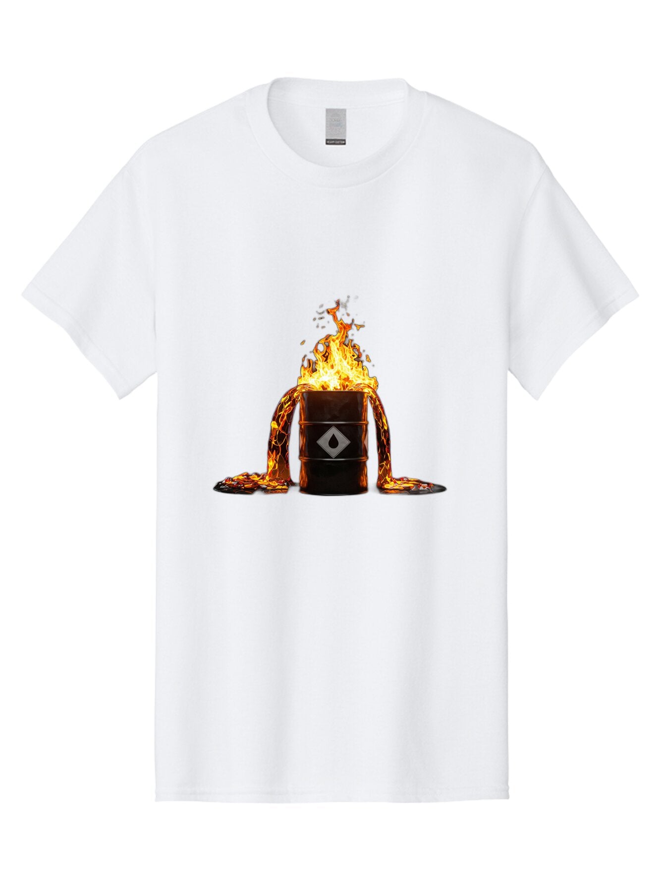 Burning-Oil-Drum-1 Men'S Graphic Tee, 100% Cotton, Comfortable Casual Summer Wear, Machine Washable, Vintage Camera, Old Camera, Antique Camera, Black Camera, Classic Photography, Photography Equipment, Nostalgic Device, Film Camera, Bap180 4