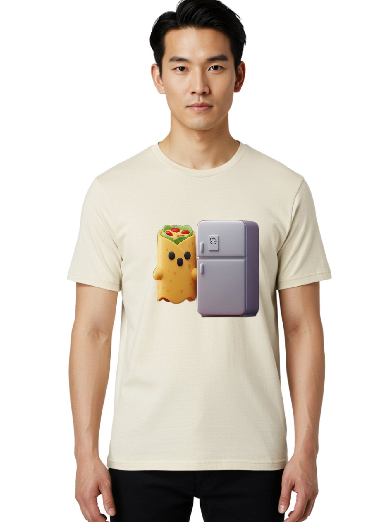 Burrito-Character-And-Fridge Men'S Graphic Tee, 100% Cotton, Comfortable Casual Summer Wear, Machine Washable, Vintage Camera, Old Camera, Antique Camera, Black Camera, Classic Photography, Photography Equipment, Nostalgic Device, Film Camera, Bap182 22