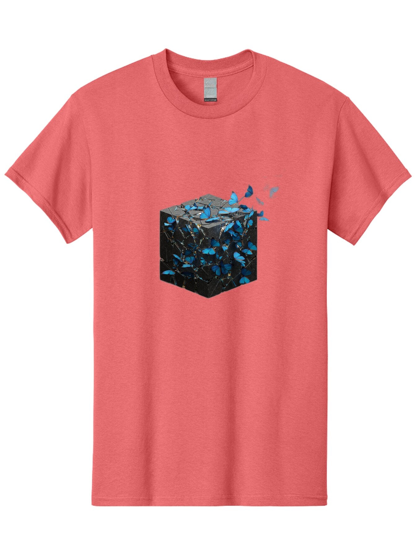 Butterflies-Emerging-From-Cube Men'S Graphic Tee, 100% Cotton, Comfortable Casual Summer Wear, Machine Washable, Vintage Camera, Old Camera, Antique Camera, Black Camera, Classic Photography, Photography Equipment, Nostalgic Device, Bap185