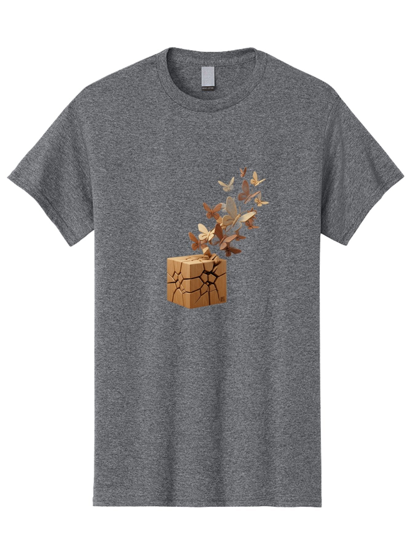 Butterflies-Emerging-From-Wooden-Block Men'S Graphic Tee, 100% Cotton, Comfortable Casual Summer Wear, Machine Washable, Vintage Camera, Old Camera, Antique Camera, Black Camera, Classic Photography, Photography Equipment, Nostalgic Device, Bap187 10