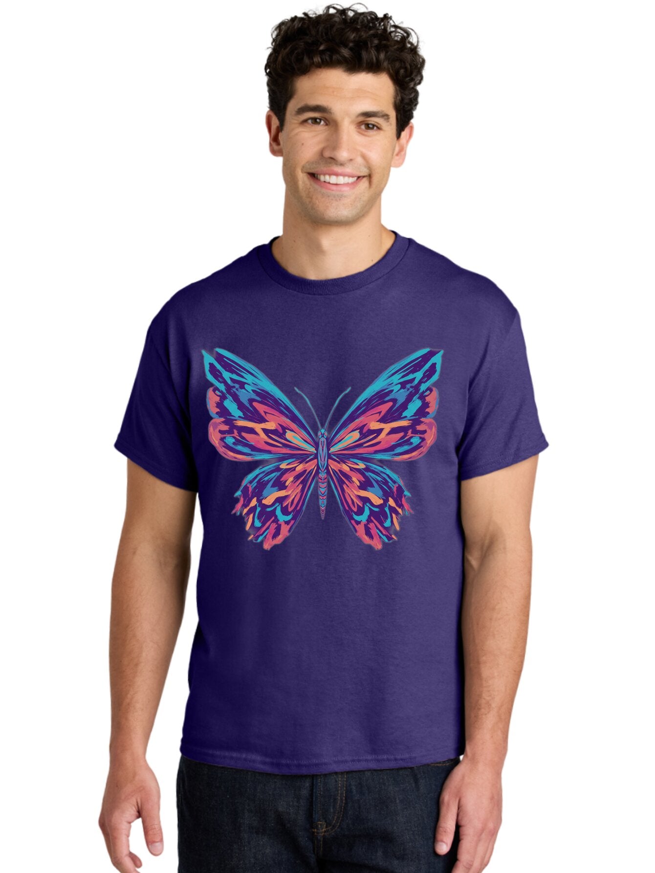 Butterfly-1 Men'S Graphic Tee, 100% Cotton, Comfortable Casual Summer Wear, Machine Washable, Vintage Camera, Old Camera, Antique Camera, Black Camera, Classic Photography, Photography Equipment, Nostalgic Device, Film Camera, Camera Art Bap188 22