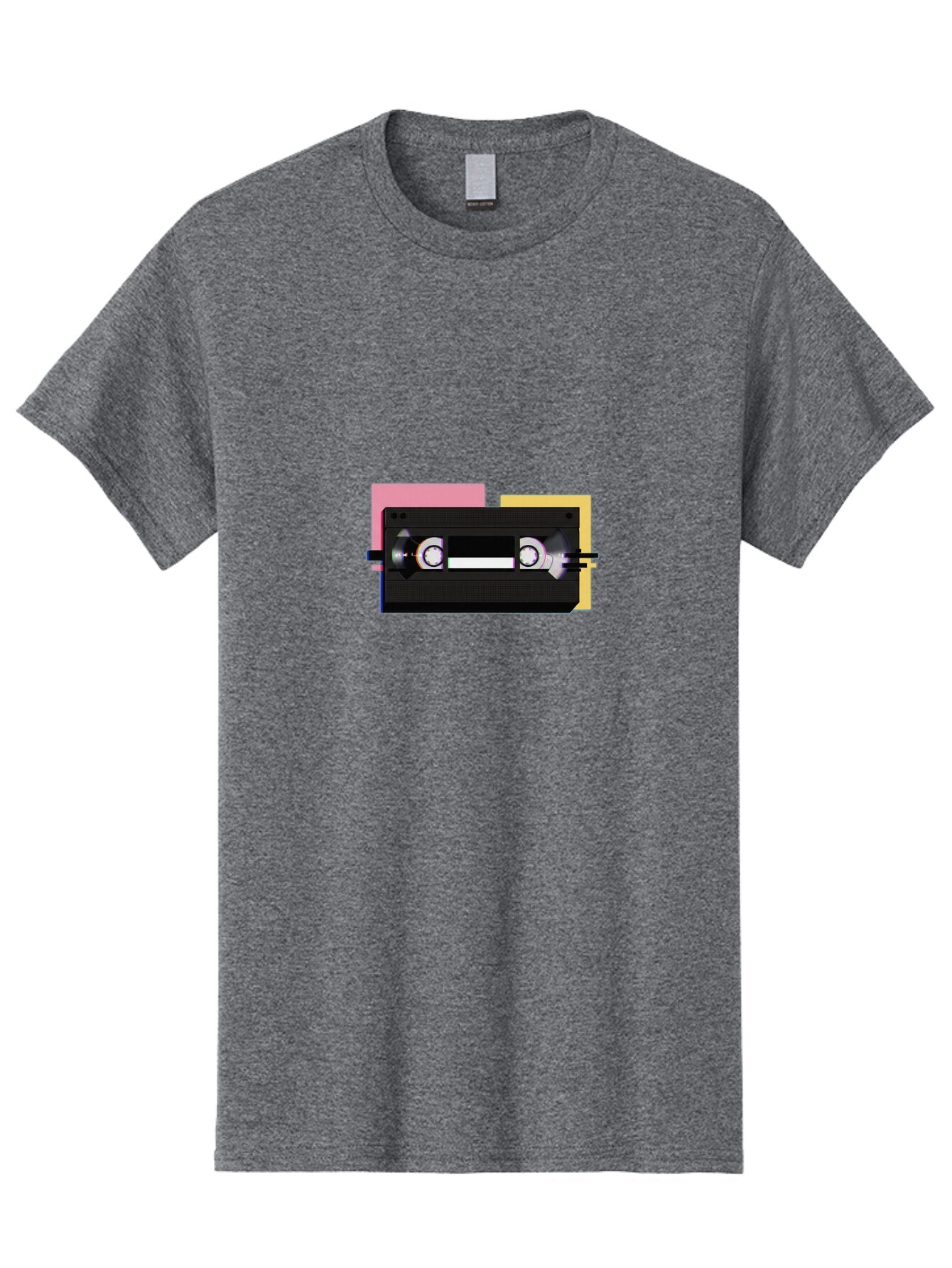 Cassette-Tape Men'S Graphic Tee, 100% Cotton, Comfortable Casual Summer Wear, Machine Washable, Vintage Camera, Old Camera, Antique Camera, Black Camera, Classic Photography, Photography Equipment, Nostalgic Device, Film Camera, Camera Art Bap203