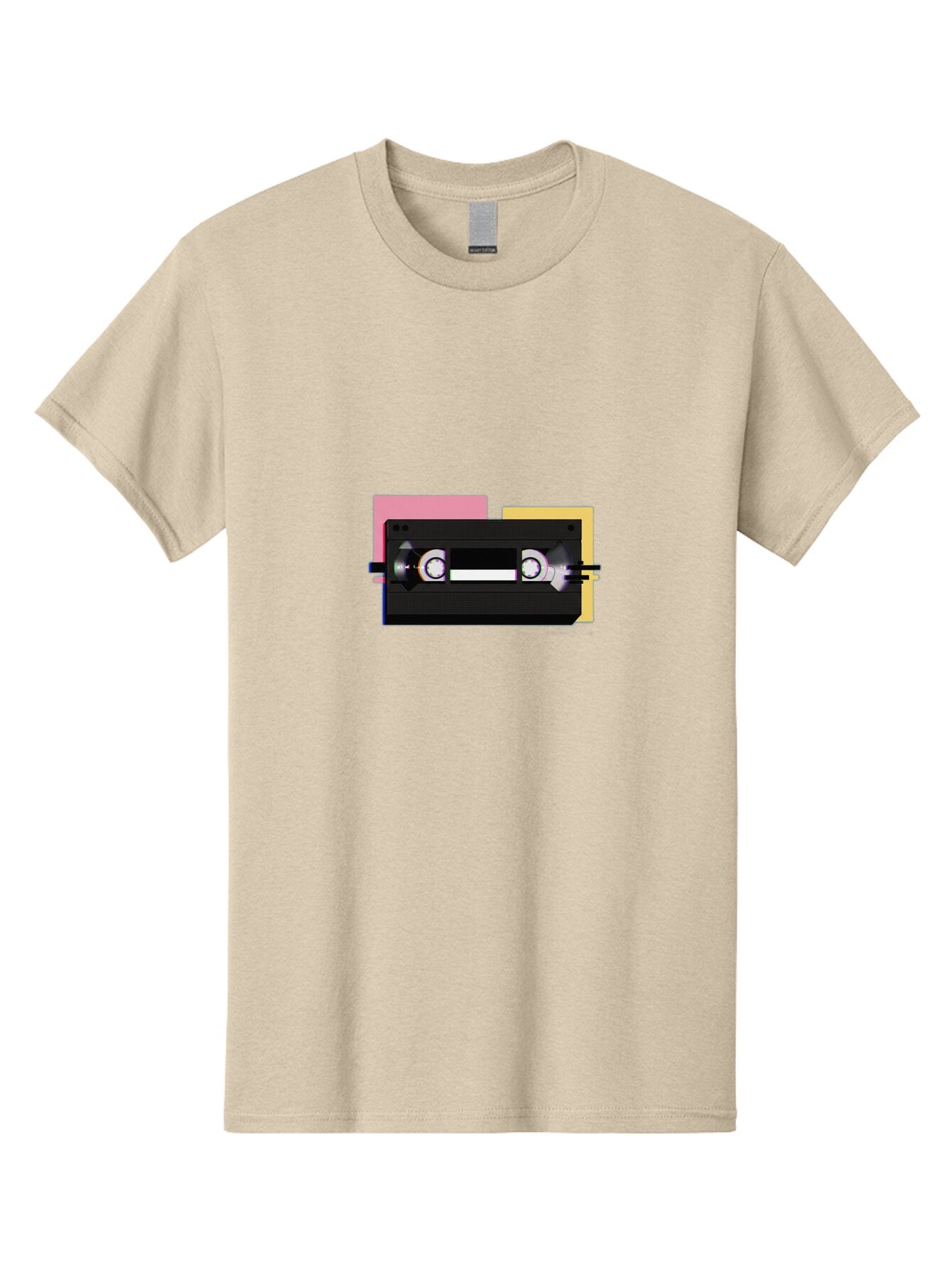 Cassette-Tape Men'S Graphic Tee, 100% Cotton, Comfortable Casual Summer Wear, Machine Washable, Vintage Camera, Old Camera, Antique Camera, Black Camera, Classic Photography, Photography Equipment, Nostalgic Device, Film Camera, Camera Art Bap203