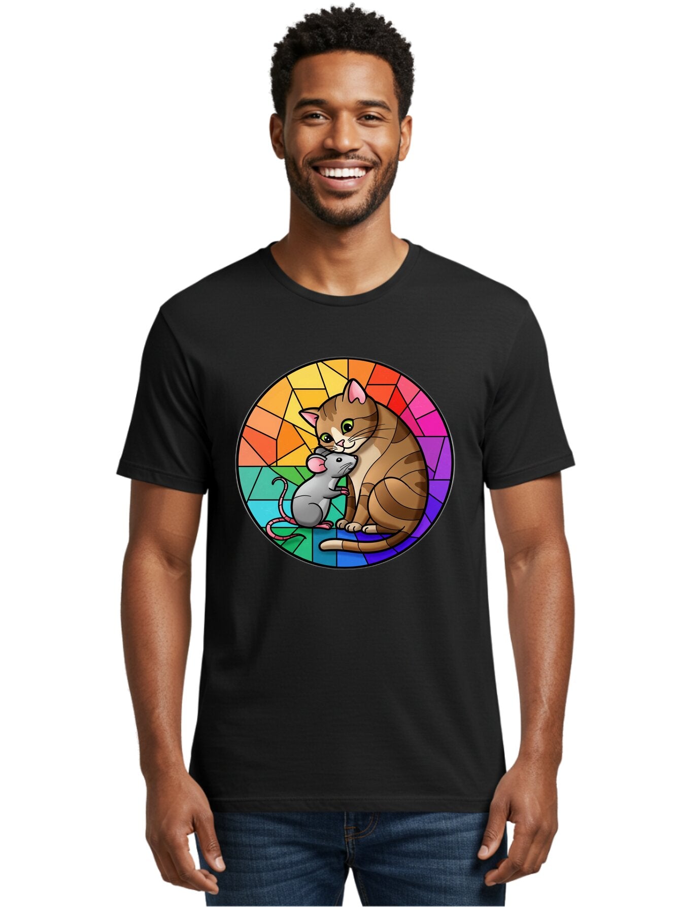 Cat-And-Mouse-2 Men'S Graphic Tee, 100% Cotton, Comfortable Casual Summer Wear, Machine Washable, Vintage Camera, Old Camera, Antique Camera, Black Camera, Classic Photography, Photography Equipment, Nostalgic Device, Film Camera, Camera Art Bap205 29