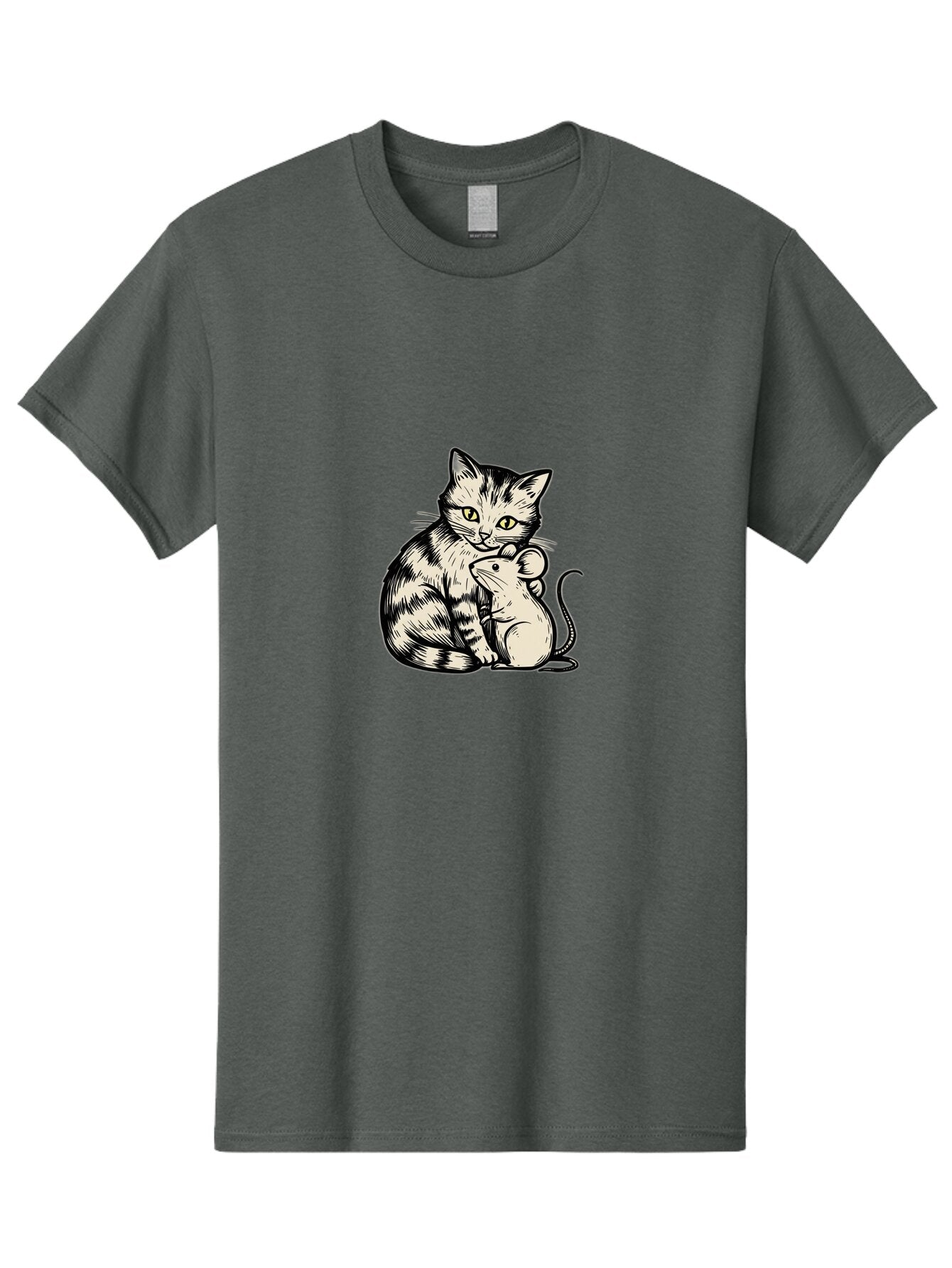 Cat-And-Mouse Men'S Graphic Tee, 100% Cotton, Comfortable Casual Summer Wear, Machine Washable, Vintage Camera, Old Camera, Antique Camera, Black Camera, Classic Photography, Photography Equipment, Nostalgic Device, Film Camera, Camera Art Bap208