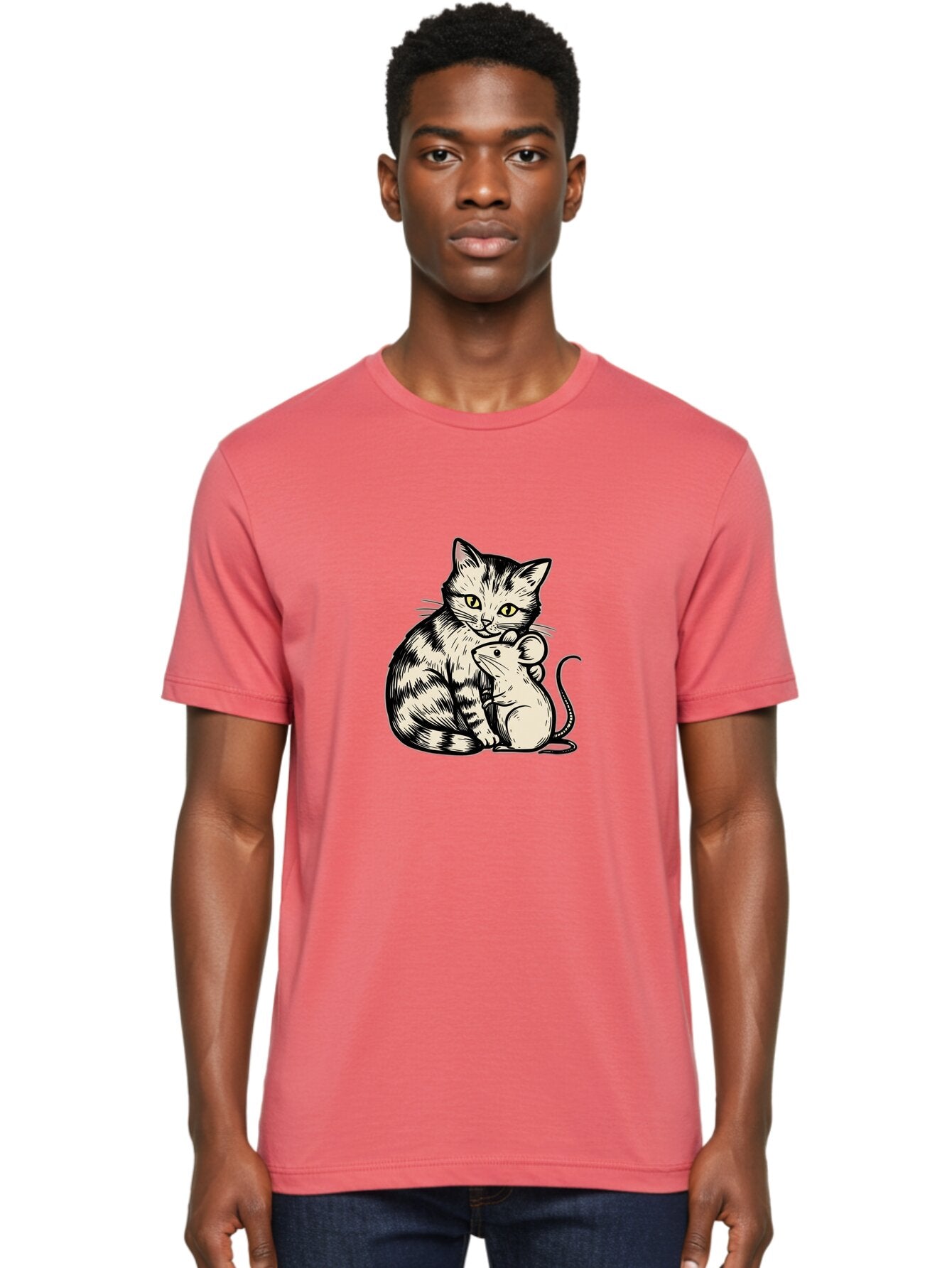 Cat-And-Mouse Men'S Graphic Tee, 100% Cotton, Comfortable Casual Summer Wear, Machine Washable, Vintage Camera, Old Camera, Antique Camera, Black Camera, Classic Photography, Photography Equipment, Nostalgic Device, Film Camera, Camera Art Bap208 23