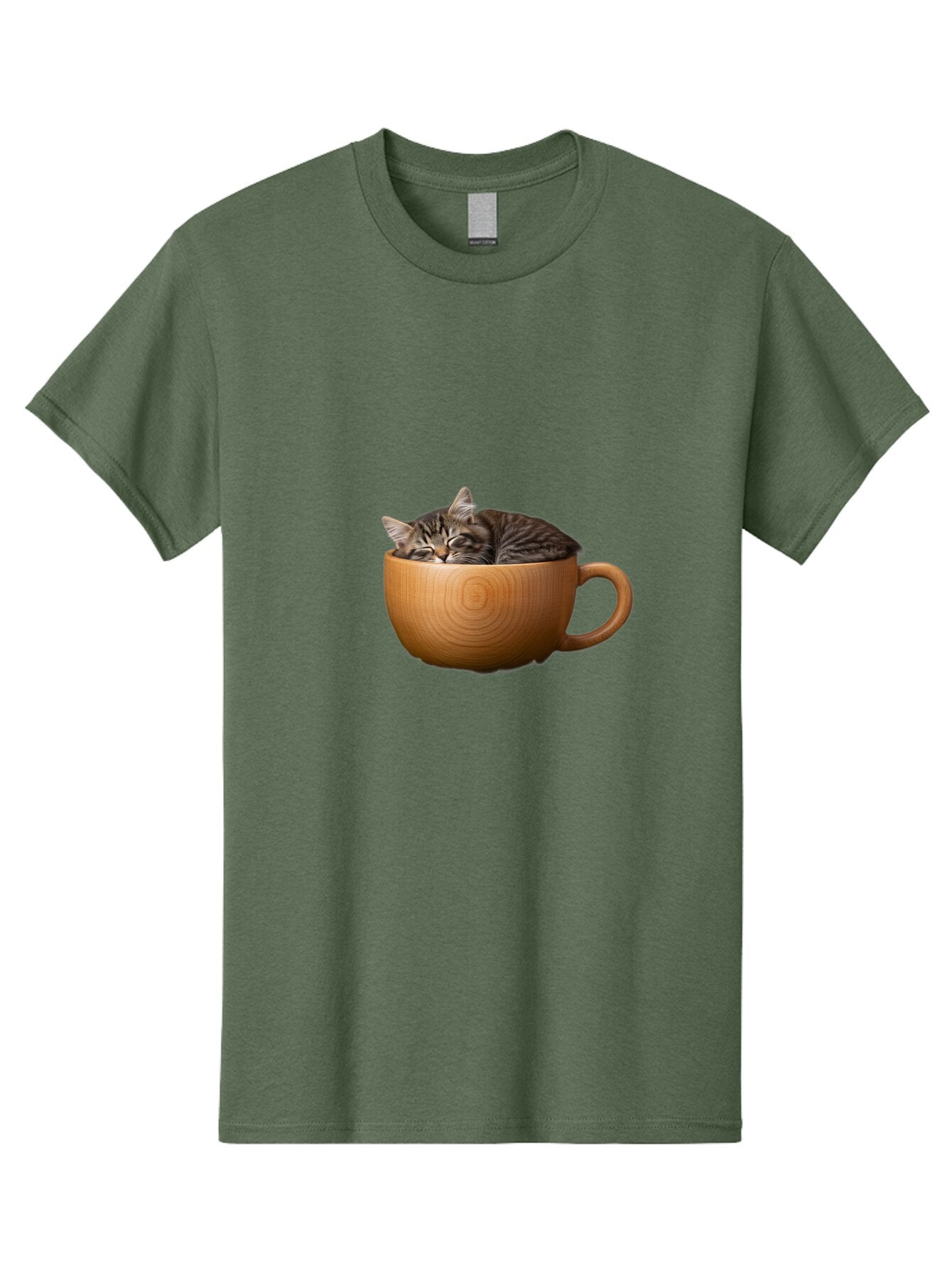 Cat-In-Cup-1 Men'S Graphic Tee, 100% Cotton, Comfortable Casual Summer Wear, Machine Washable, Vintage Camera, Old Camera, Antique Camera, Black Camera, Classic Photography, Photography Equipment, Nostalgic Device, Film Camera, Camera Art Bap213