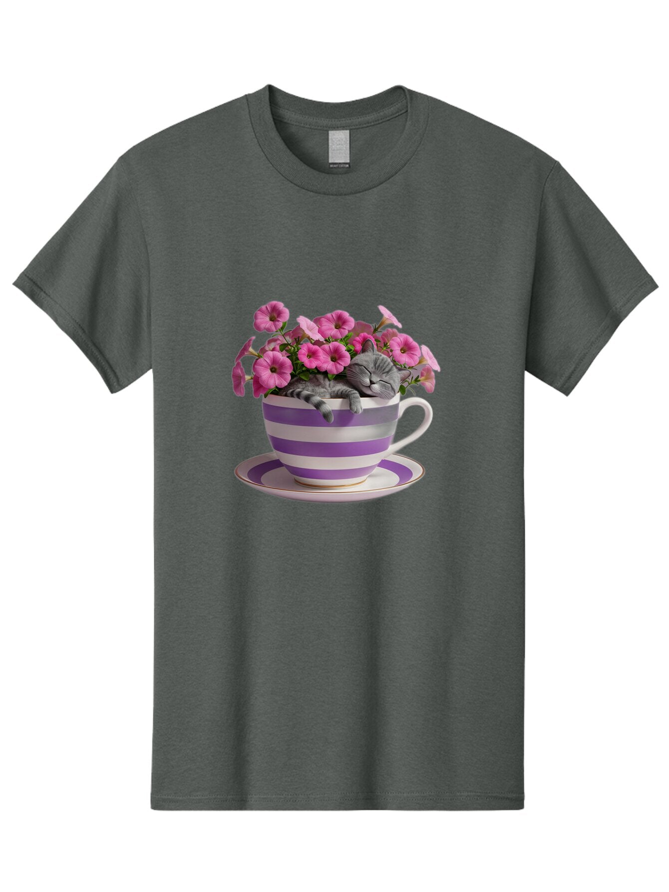 Cat-In-Tea-Cup-1 Men'S Graphic Tee, 100% Cotton, Comfortable Casual Summer Wear, Machine Washable, Vintage Camera, Old Camera, Antique Camera, Black Camera, Classic Photography, Photography Equipment, Nostalgic Device, Film Camera, Camera Art Bap218 13