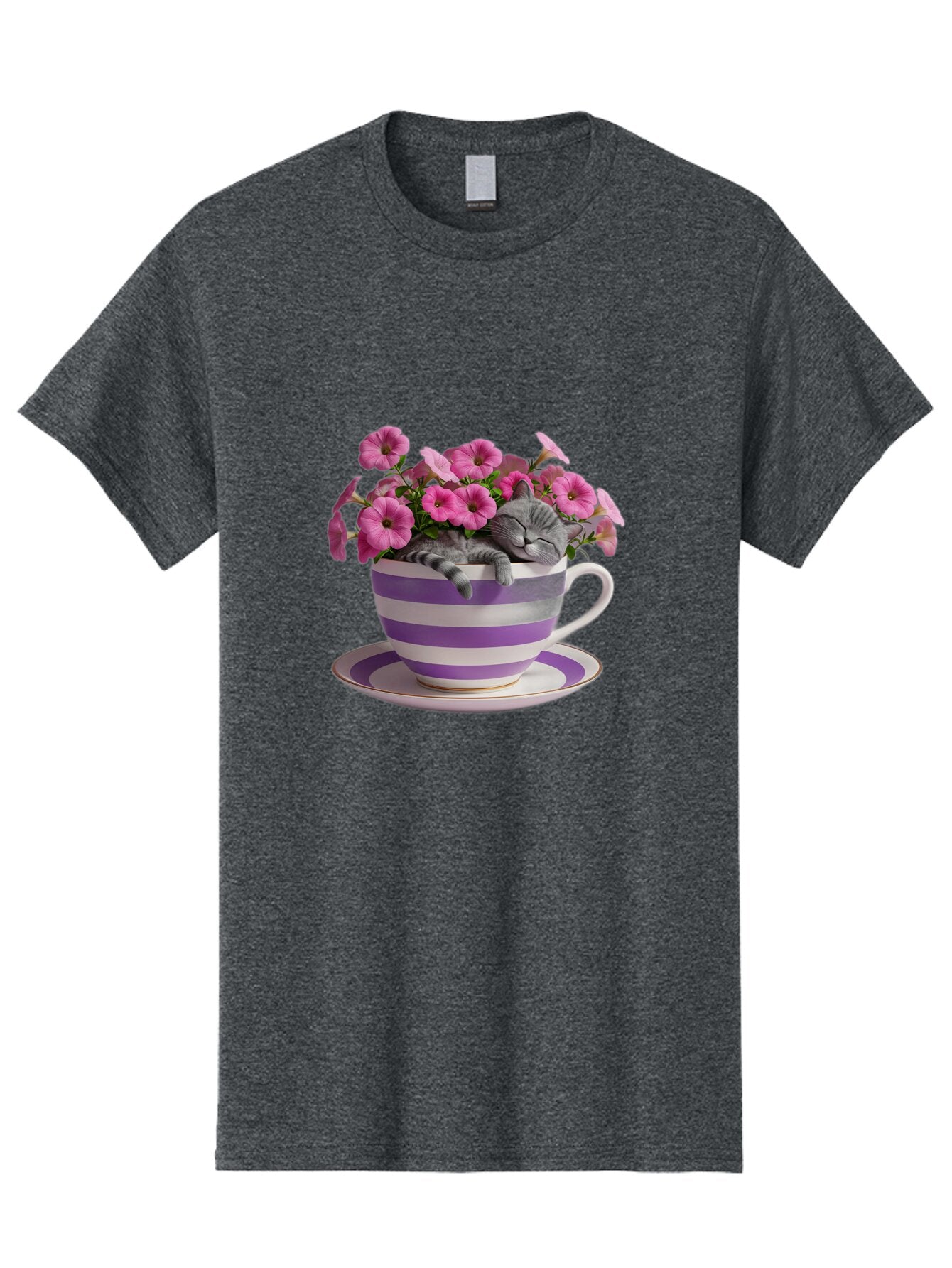 Cat-In-Tea-Cup-1 Men'S Graphic Tee, 100% Cotton, Comfortable Casual Summer Wear, Machine Washable, Vintage Camera, Old Camera, Antique Camera, Black Camera, Classic Photography, Photography Equipment, Nostalgic Device, Film Camera, Camera Art Bap218 3