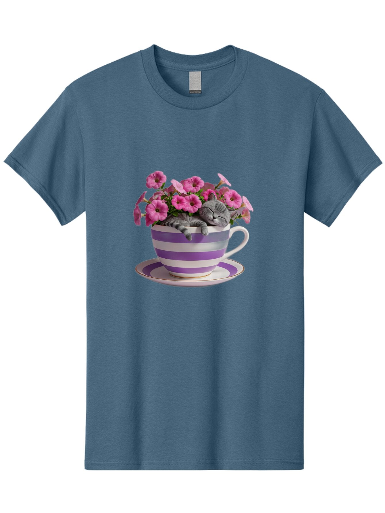 Cat-In-Tea-Cup-1 Men'S Graphic Tee, 100% Cotton, Comfortable Casual Summer Wear, Machine Washable, Vintage Camera, Old Camera, Antique Camera, Black Camera, Classic Photography, Photography Equipment, Nostalgic Device, Film Camera, Camera Art Bap218 8