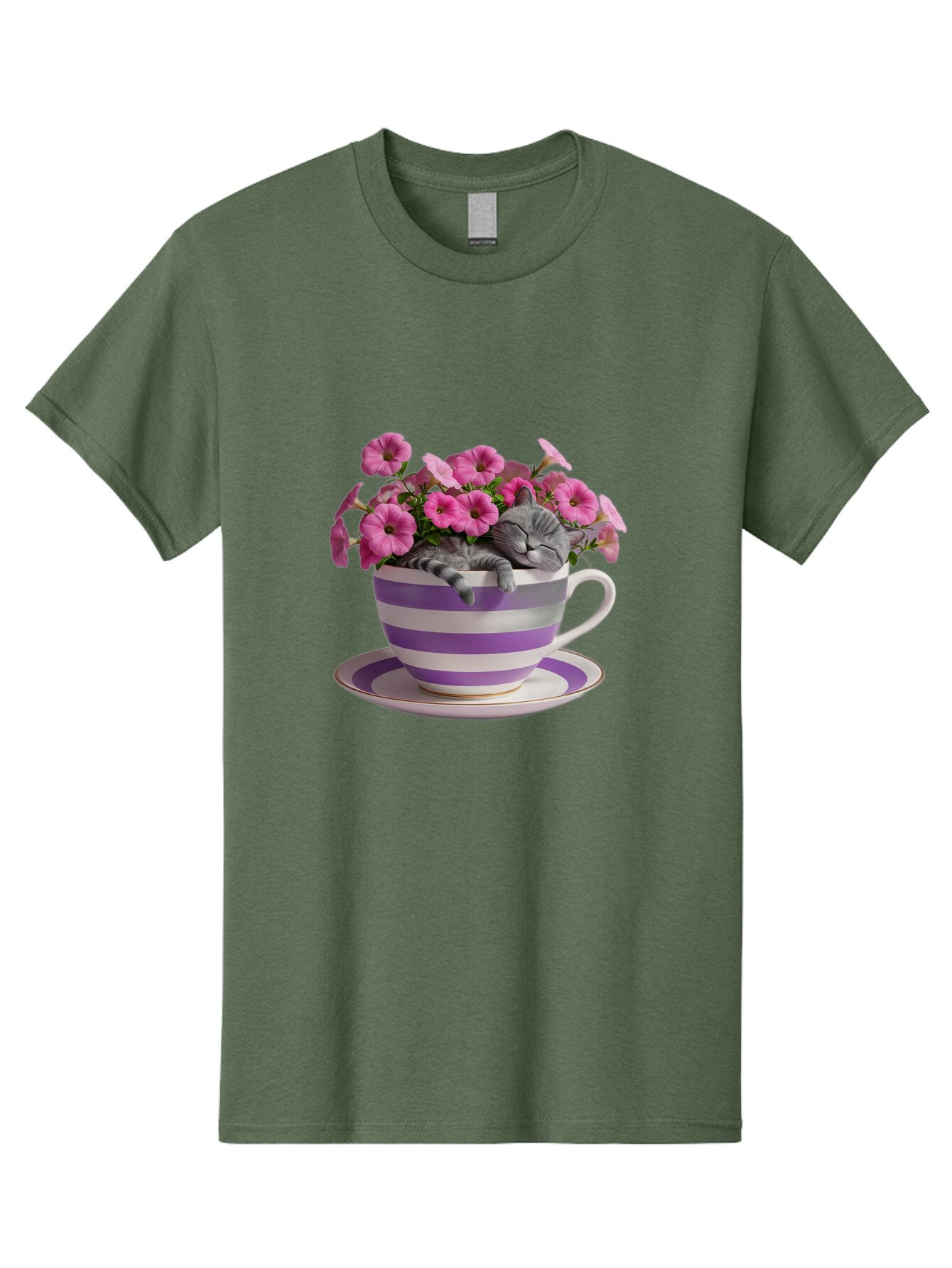 Cat-In-Tea-Cup-1 Men'S Graphic Tee, 100% Cotton, Comfortable Casual Summer Wear, Machine Washable, Vintage Camera, Old Camera, Antique Camera, Black Camera, Classic Photography, Photography Equipment, Nostalgic Device, Film Camera, Camera Art Bap218 6