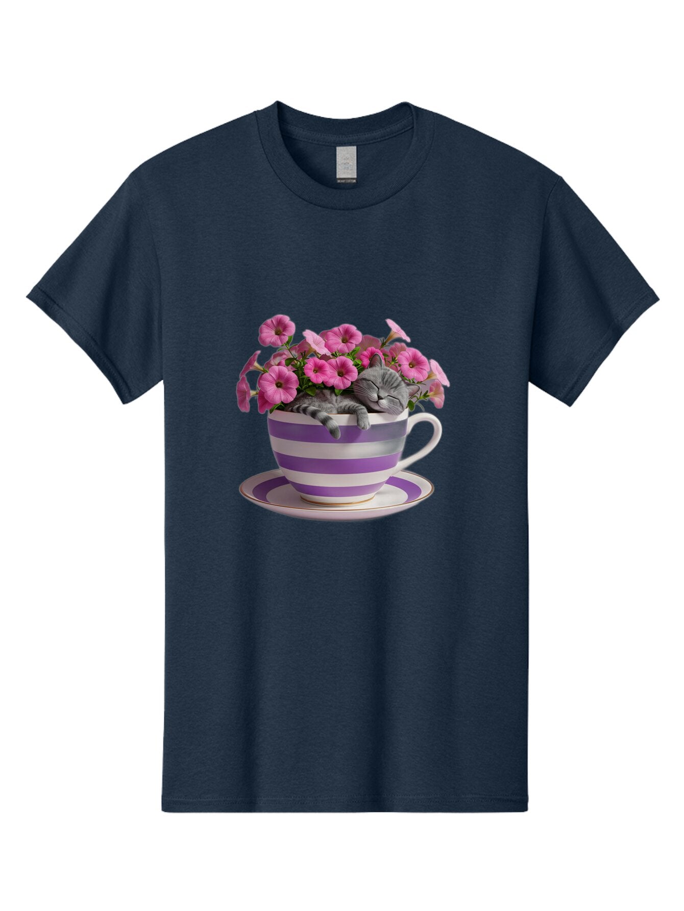 Cat-In-Tea-Cup-1 Men'S Graphic Tee, 100% Cotton, Comfortable Casual Summer Wear, Machine Washable, Vintage Camera, Old Camera, Antique Camera, Black Camera, Classic Photography, Photography Equipment, Nostalgic Device, Film Camera, Camera Art Bap218 4