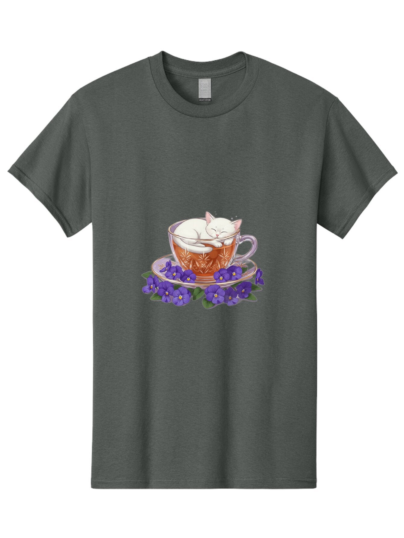 Cat-In-Tea-Cup-2 Men'S Graphic Tee, 100% Cotton, Comfortable Casual Summer Wear, Machine Washable, Vintage Camera, Old Camera, Antique Camera, Black Camera, Classic Photography, Photography Equipment, Nostalgic Device, Film Camera, Camera Art Bap219 6