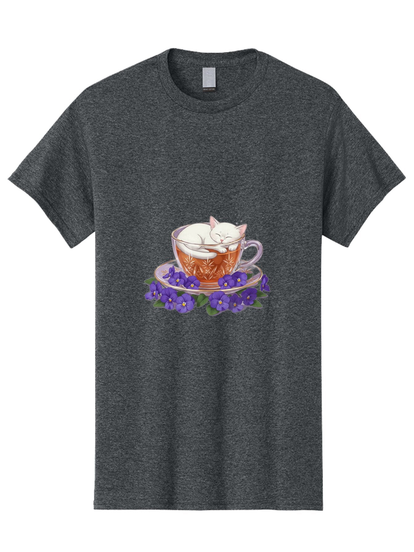 Cat-In-Tea-Cup-2 Men'S Graphic Tee, 100% Cotton, Comfortable Casual Summer Wear, Machine Washable, Vintage Camera, Old Camera, Antique Camera, Black Camera, Classic Photography, Photography Equipment, Nostalgic Device, Film Camera, Camera Art Bap219 9