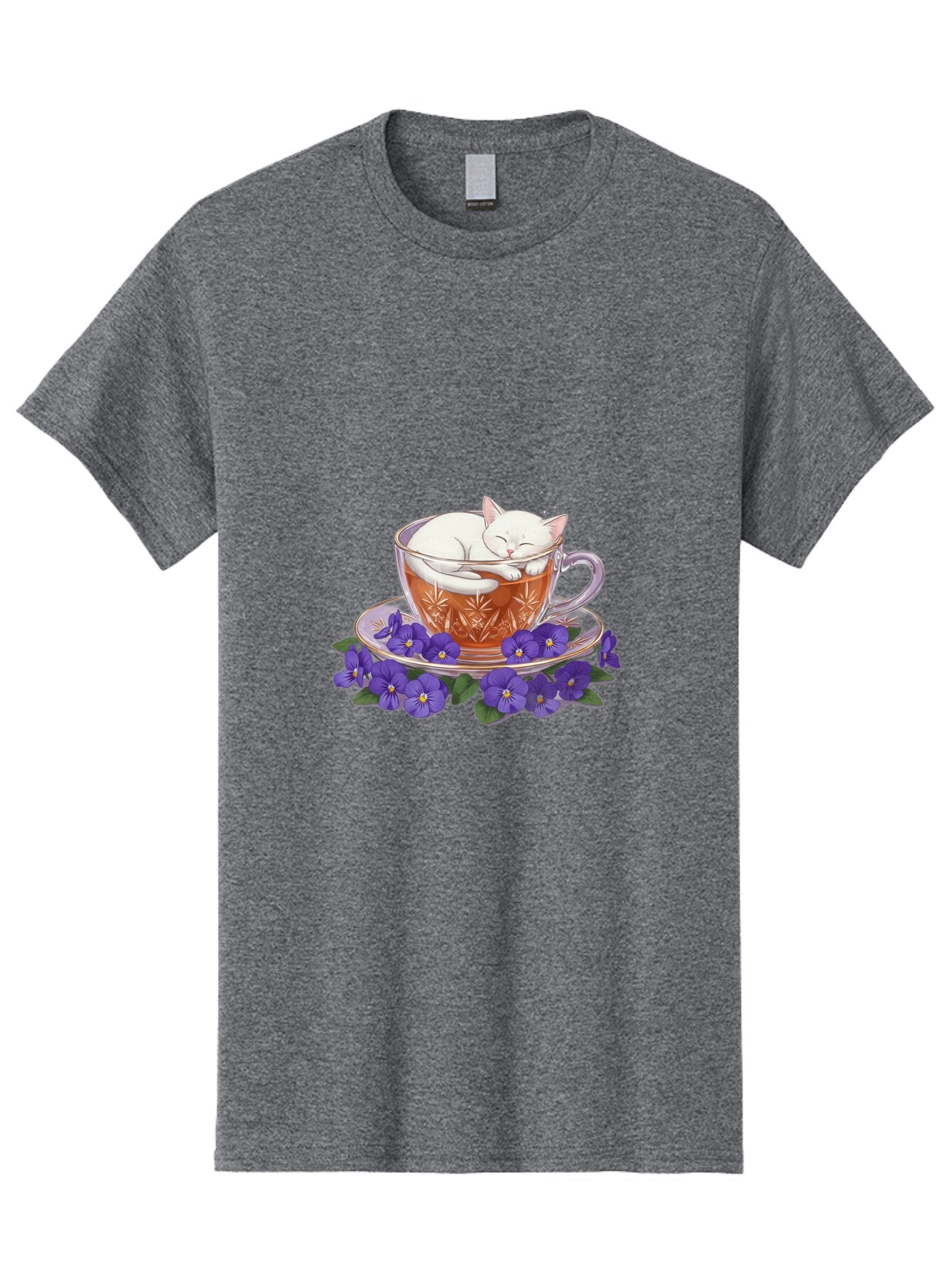 Cat-In-Tea-Cup-2 Men'S Graphic Tee, 100% Cotton, Comfortable Casual Summer Wear, Machine Washable, Vintage Camera, Old Camera, Antique Camera, Black Camera, Classic Photography, Photography Equipment, Nostalgic Device, Film Camera, Camera Art Bap219 5