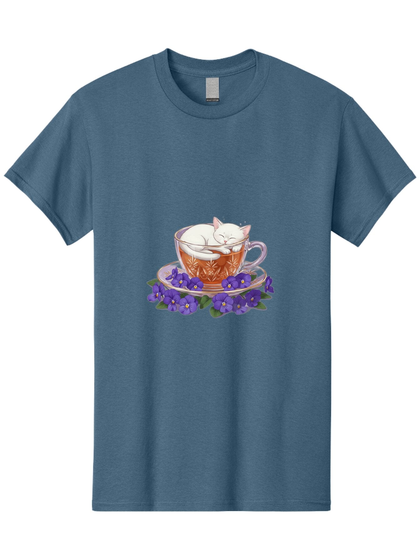 Cat-In-Tea-Cup-2 Men'S Graphic Tee, 100% Cotton, Comfortable Casual Summer Wear, Machine Washable, Vintage Camera, Old Camera, Antique Camera, Black Camera, Classic Photography, Photography Equipment, Nostalgic Device, Film Camera, Camera Art Bap219 8