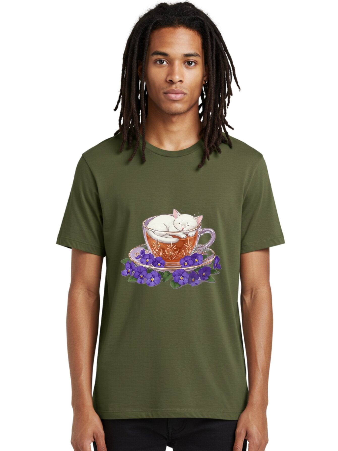Cat-In-Tea-Cup-2 Men'S Graphic Tee, 100% Cotton, Comfortable Casual Summer Wear, Machine Washable, Vintage Camera, Old Camera, Antique Camera, Black Camera, Classic Photography, Photography Equipment, Nostalgic Device, Film Camera, Camera Art Bap219 29