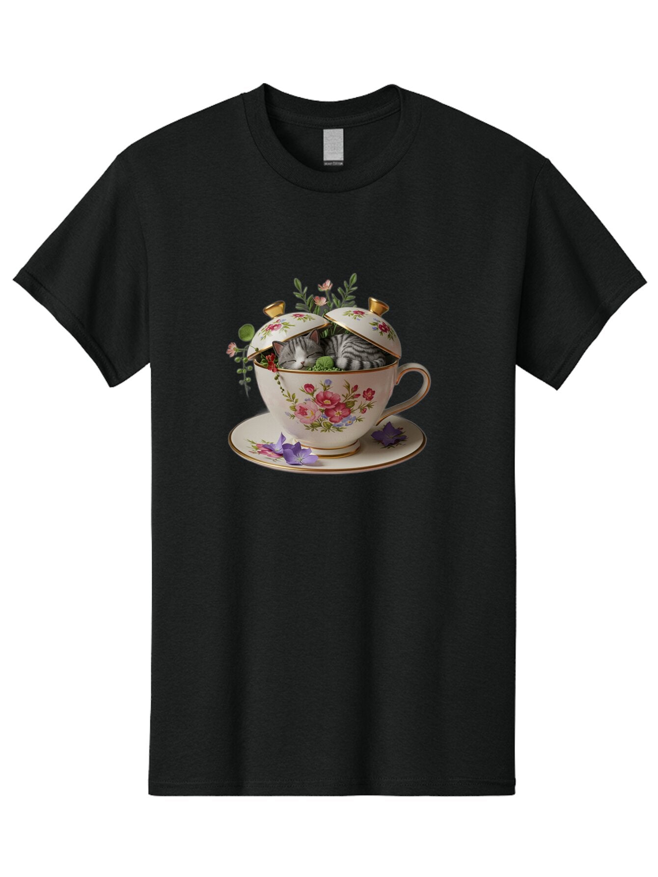 Cat-In-Teacup Men'S Graphic Tee, 100% Cotton, Comfortable Casual Summer Wear, Machine Washable, Vintage Camera, Old Camera, Antique Camera, Black Camera, Classic Photography, Photography Equipment, Nostalgic Device, Film Camera, Camera Art Bap221 8