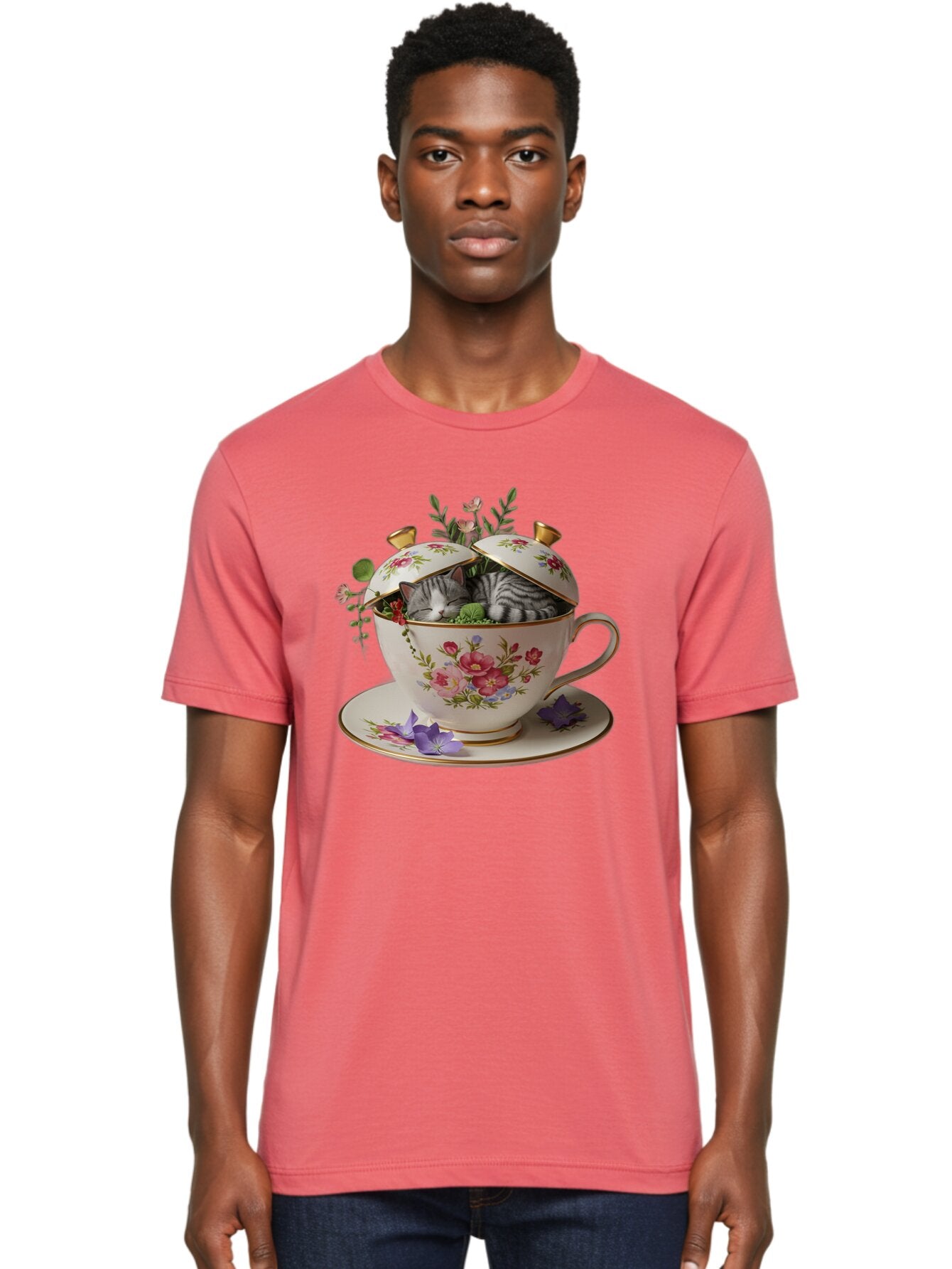 Cat-In-Teacup Men'S Graphic Tee, 100% Cotton, Comfortable Casual Summer Wear, Machine Washable, Vintage Camera, Old Camera, Antique Camera, Black Camera, Classic Photography, Photography Equipment, Nostalgic Device, Film Camera, Camera Art Bap221 20
