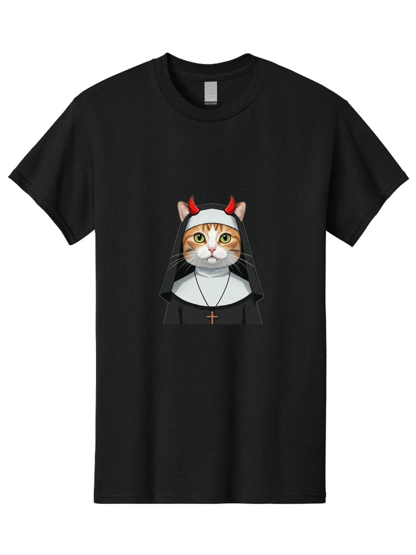 Cat-Nun-1 Men'S Graphic Tee, 100% Cotton, Comfortable Casual Summer Wear, Machine Washable, Vintage Camera, Old Camera, Antique Camera, Black Camera, Classic Photography, Photography Equipment, Nostalgic Device, Film Camera, Camera Art Bap224 10
